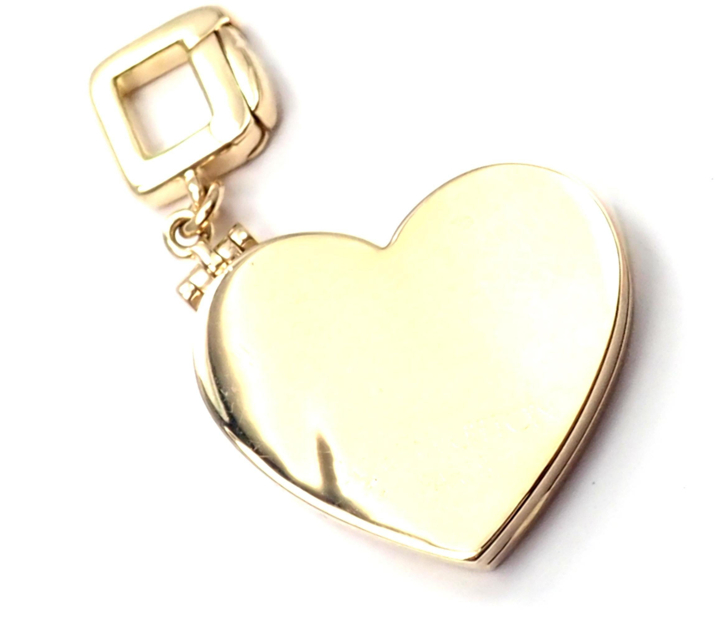 Louis Vuitton Large Heart Locket Yellow Gold Charm Pendant 1