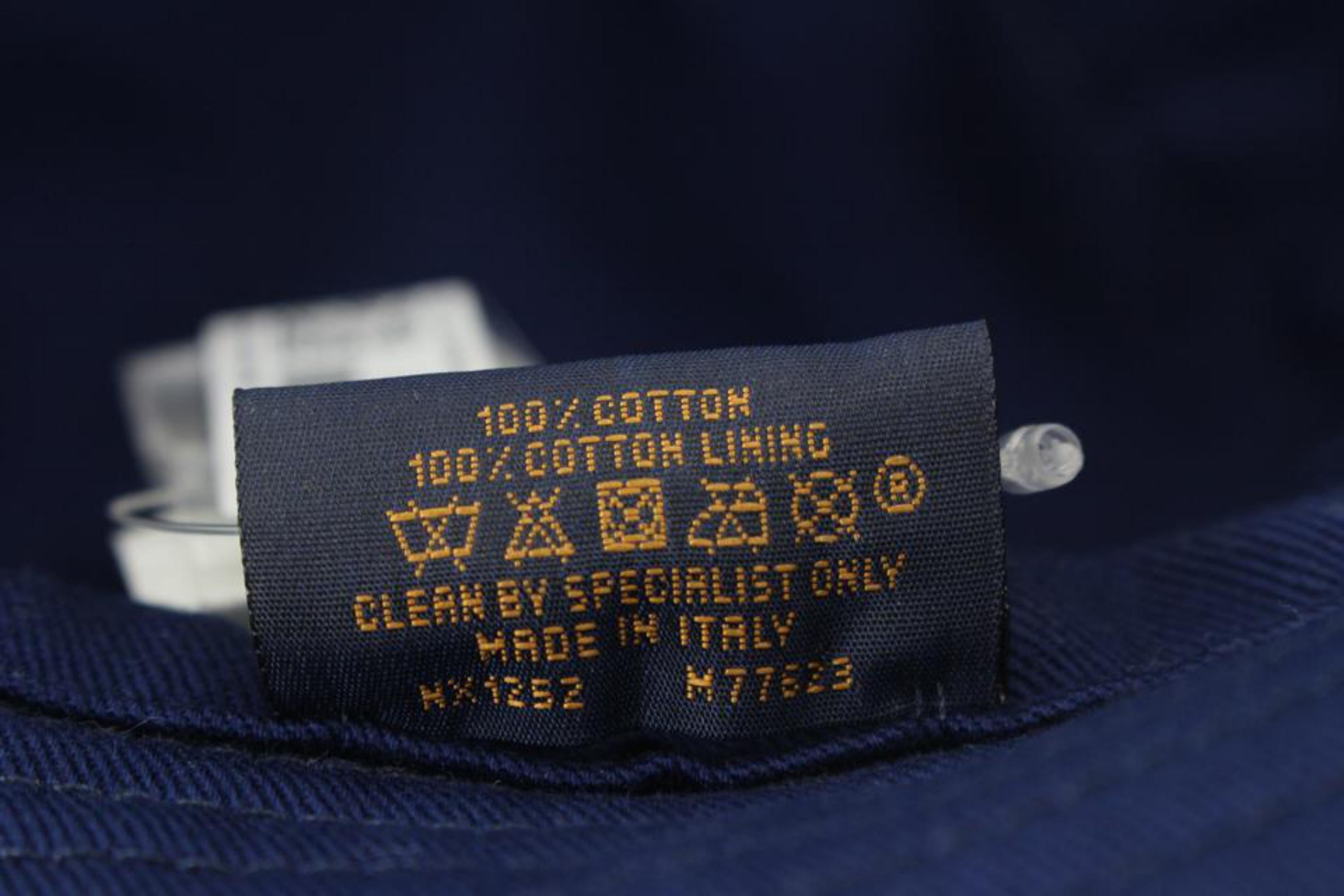 Louis Vuitton Large Size 60 Blue Monogram Bandana Bucket Hat Fisherman  10lk531s at 1stDibs