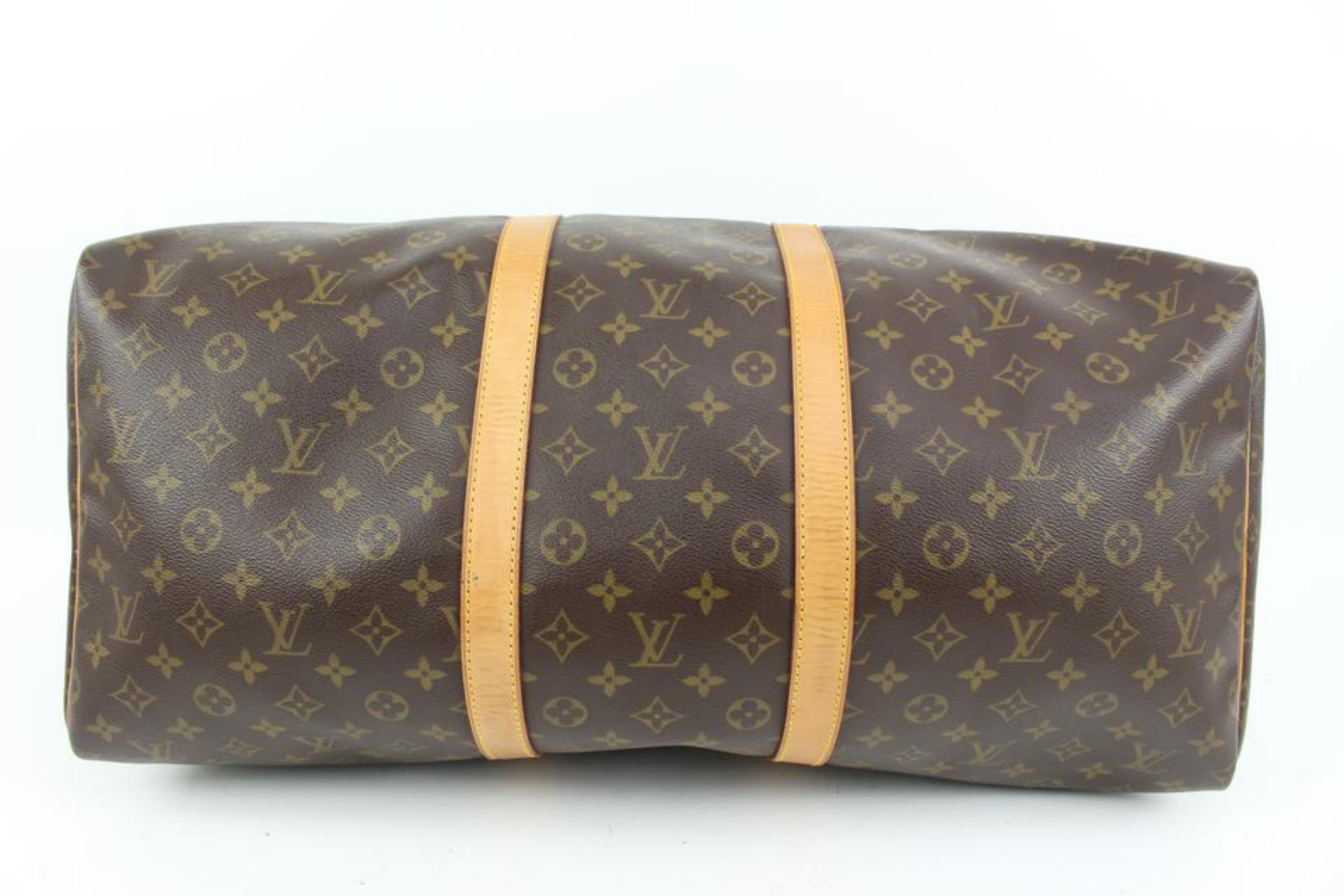 Louis Vuitton Large Monogram Keepall 55 Boston Duffle Bag 35lk420s 3