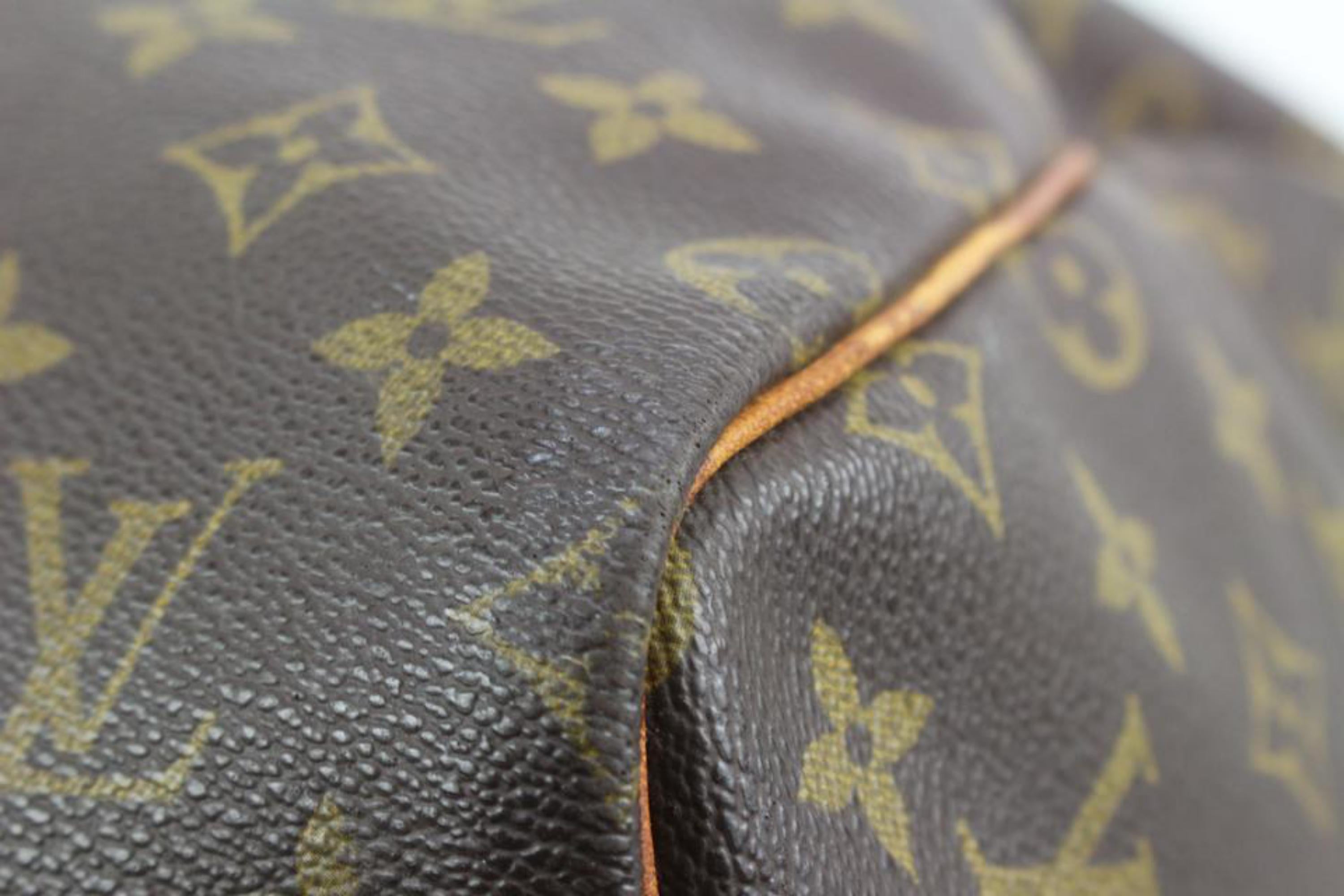 Louis Vuitton - Grand sac à main Keepall 55 Boston avec monogramme, 36lz420s en vente 6