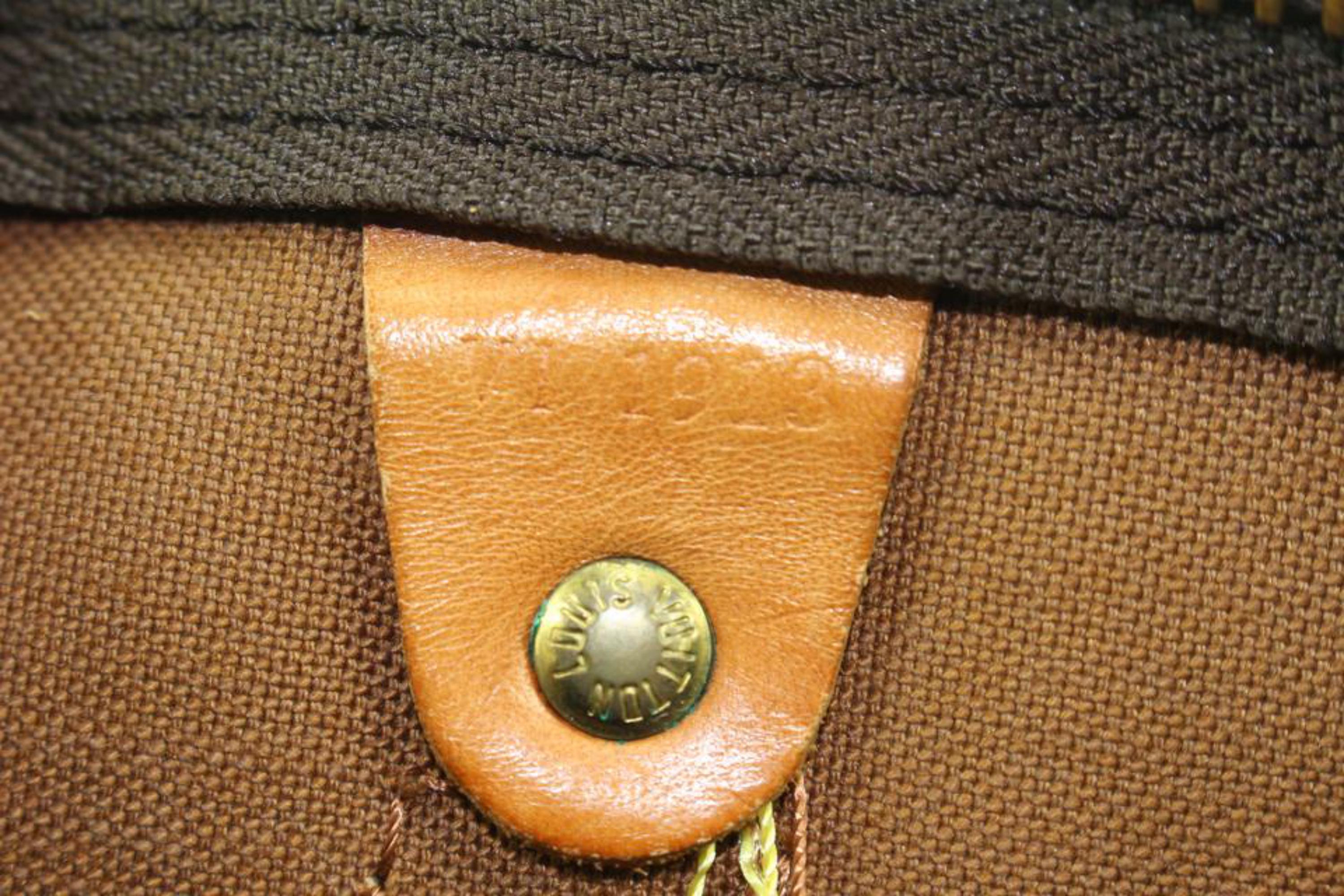 Louis Vuitton - Grand sac à main Keepall 55 Boston avec monogramme, 36lz420s Pour femmes en vente