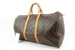 Louis Vuitton Large Monogram Keepall 55 Boston Duffle Bag 38lz712s