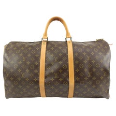 Louis Vuitton Large Monogram Keepall 55 Boston Duffle Bag 38lz712s