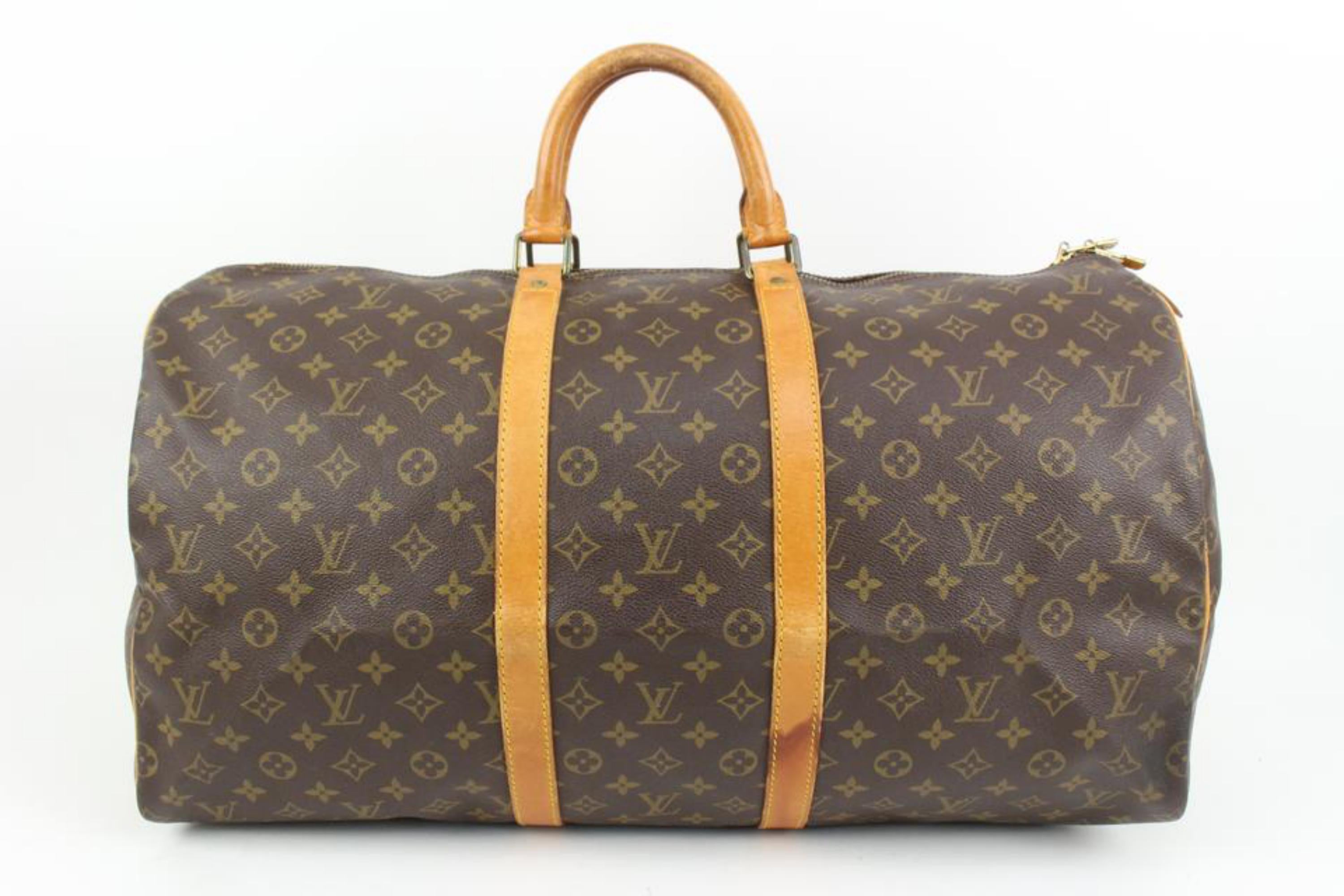 Louis Vuitton Large Monogram Keepall 55 Boston Duffle Bag 89lz418s 6