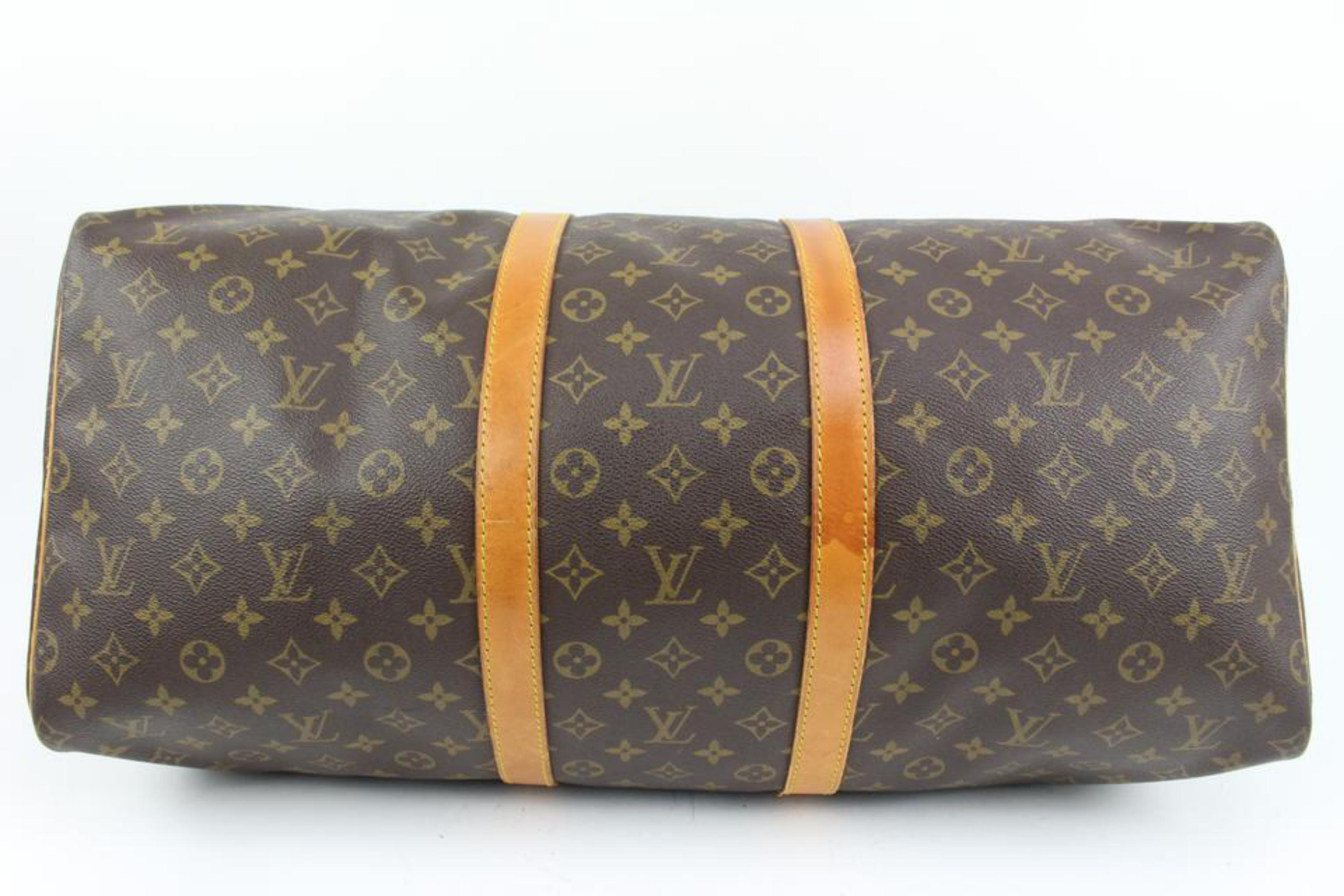 Louis Vuitton Large Monogram Keepall 55 Boston Duffle Bag 89lz418s 2