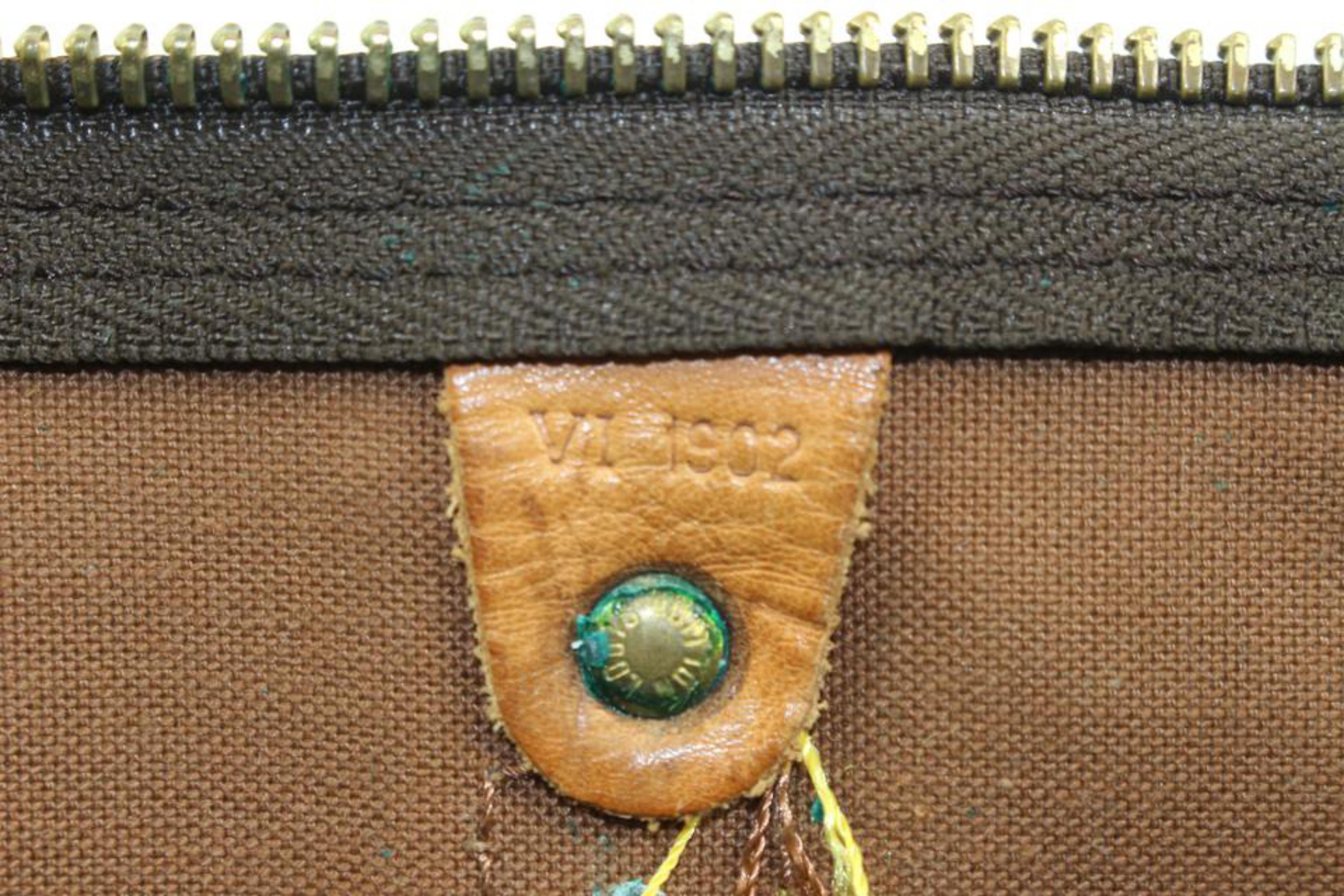 Brown Louis Vuitton Large Monogram Keepall 60 Boston Duffle Bag 5lz425s