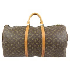 Used Louis Vuitton Large Monogram Keepall 60 Duffle Bag 42lz413s