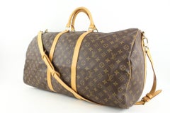 Louis Vuitton Large Monogram Keepall Bandouliere 60 Duffle bag with Strap 110lv5
