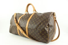Louis Vuitton Grande Monogram Keepall Bandouliere 60 Duffle con tracolla 110lv55