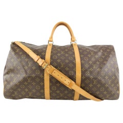 Louis Vuitton Grande Monogram Keepall Bandouliere 60 Duffle con tracolla 110lv55