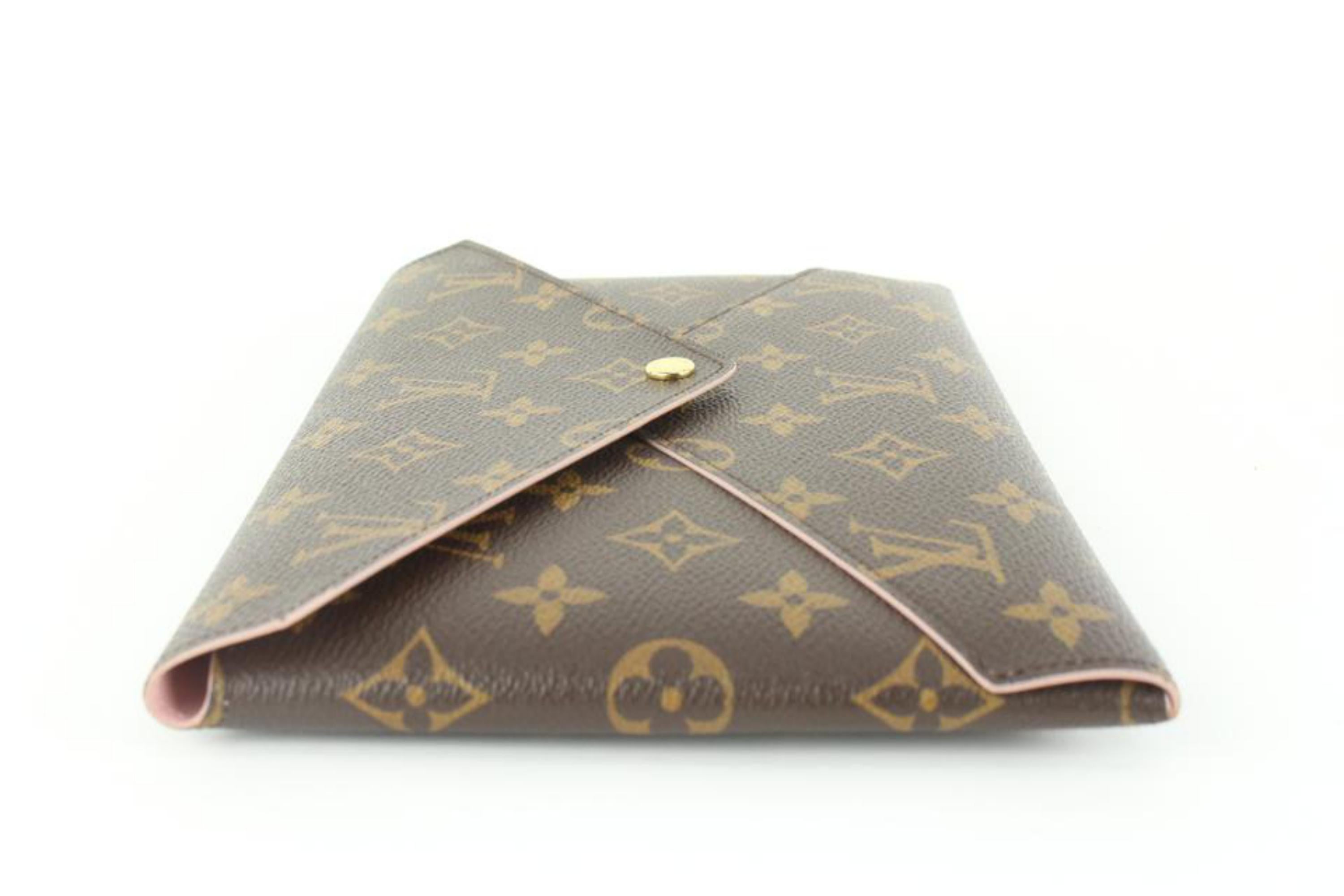 Brown Louis Vuitton Large Monogram Kirigami GM Pochette Envelope Clutch 1231lv28