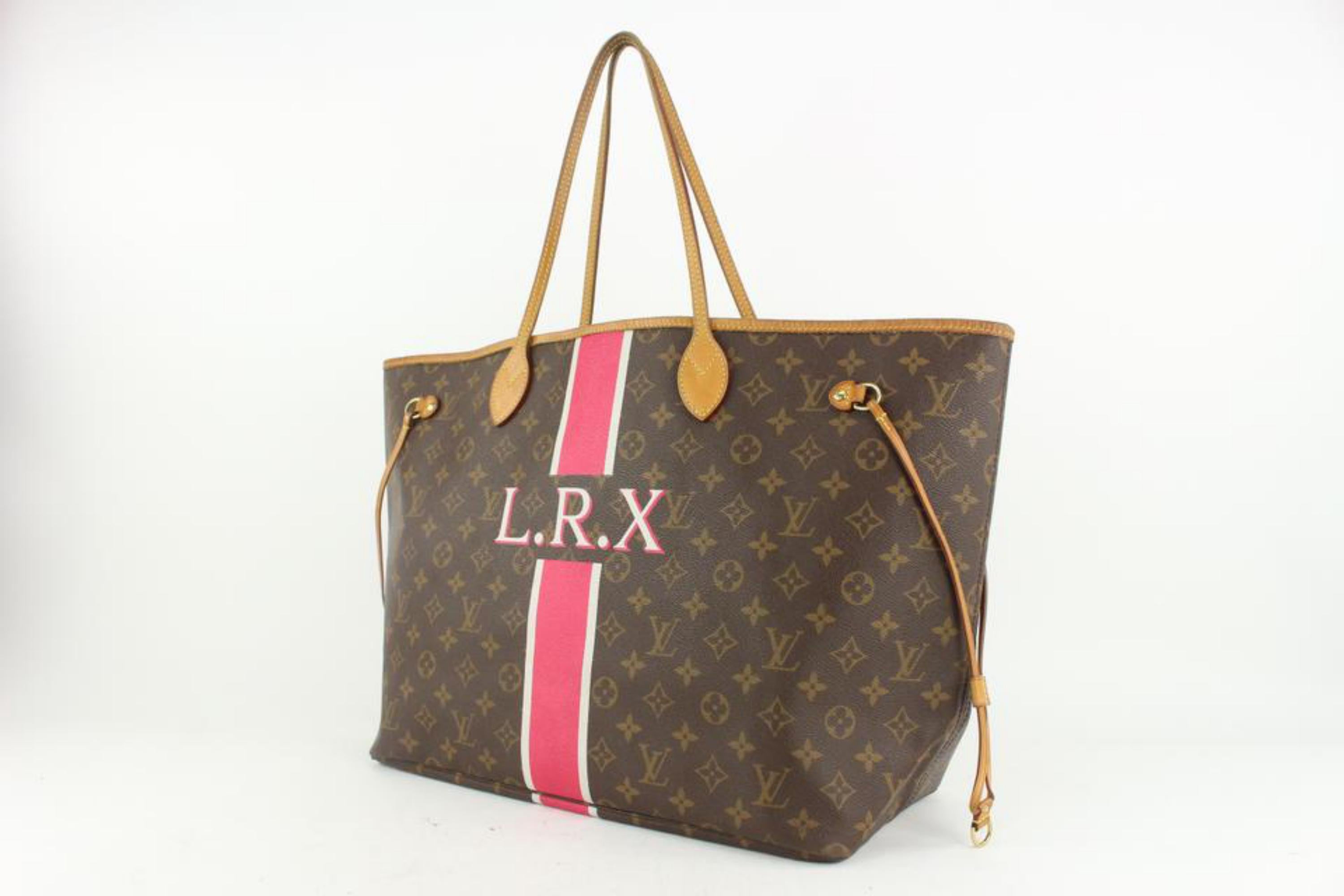 Louis Vuitton Large Monogram Mon Neverfull GM Tote with Stripe 1110lv7
Date Code/Serial Number: SP2151
Made In: France
Measurements: Length:  21.5