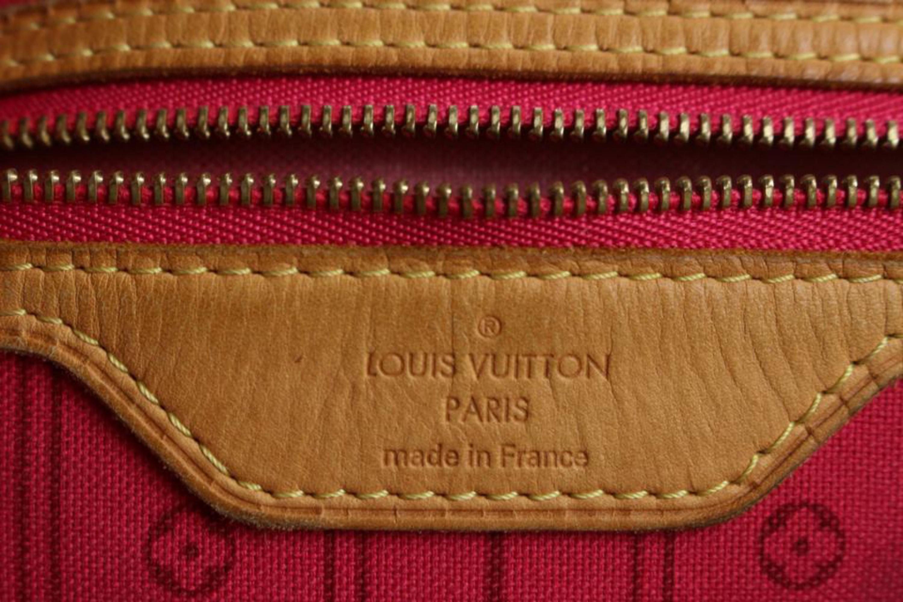 Grand sac cabas Mon Neverfull GM à rayures avec monogramme Louis Vuitton, 1110lv7 Pour femmes en vente