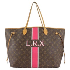 Große Monogrammierte Neverfull GM-Tasche von Louis Vuitton mit Streifen 1110lv7