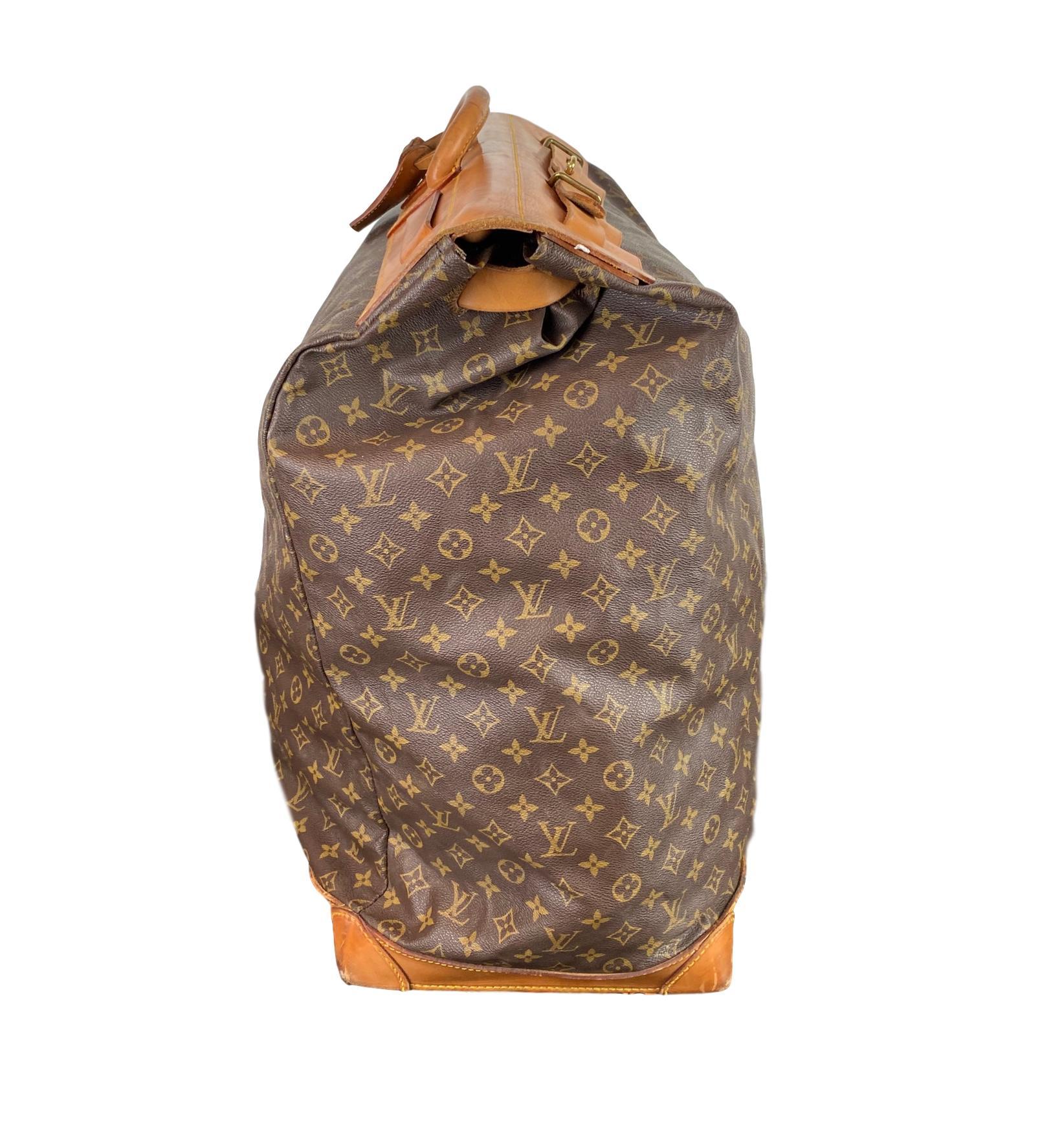 Louis Vuitton - Grand sac de voyage à vapeur Monogram 55 État moyen à Banner Elk, NC