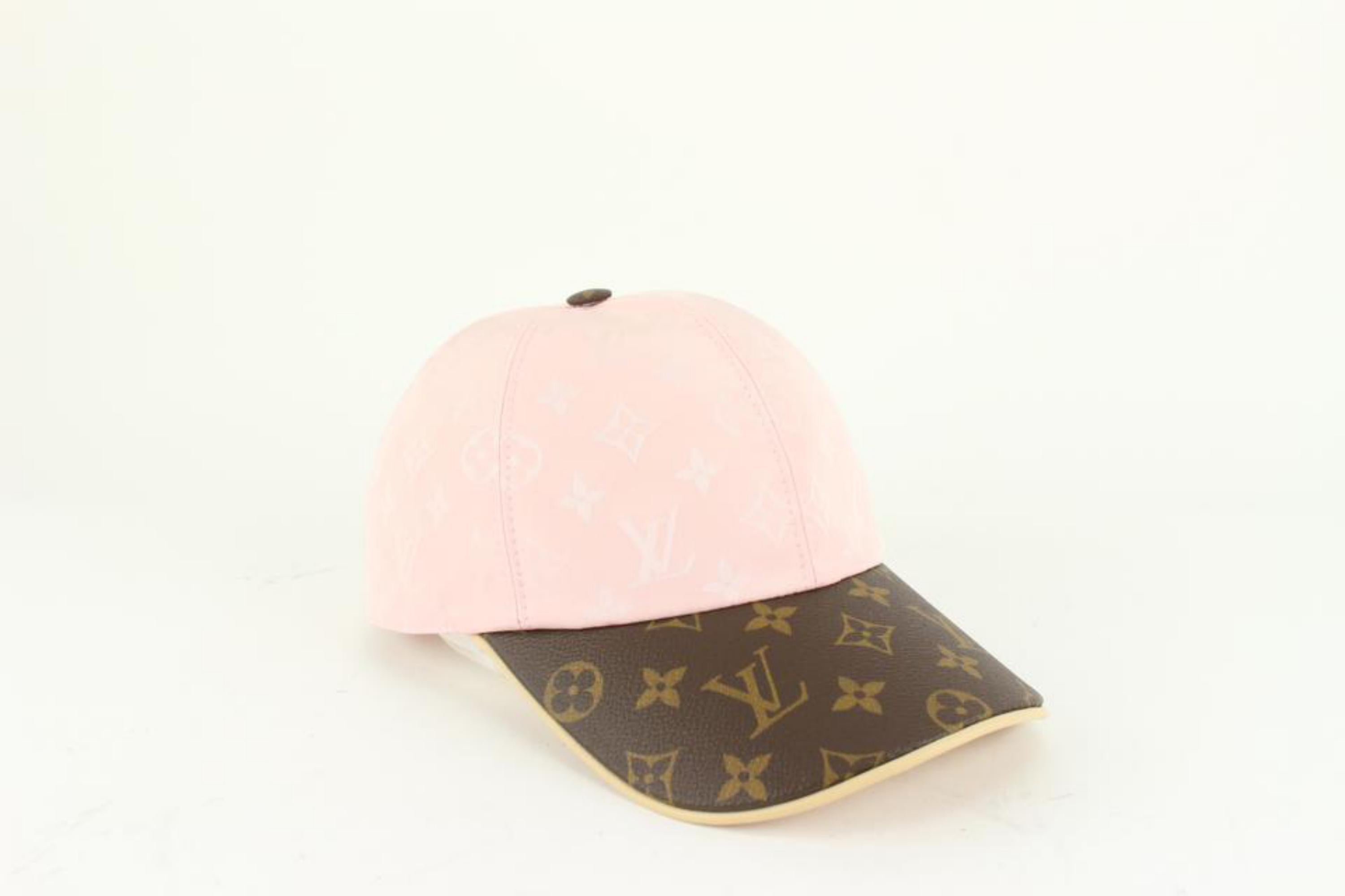 Louis Vuitton Large Pink Monogram Cap Ous Pas Wild at Heart Baseball Hat 111lv5 For Sale 2