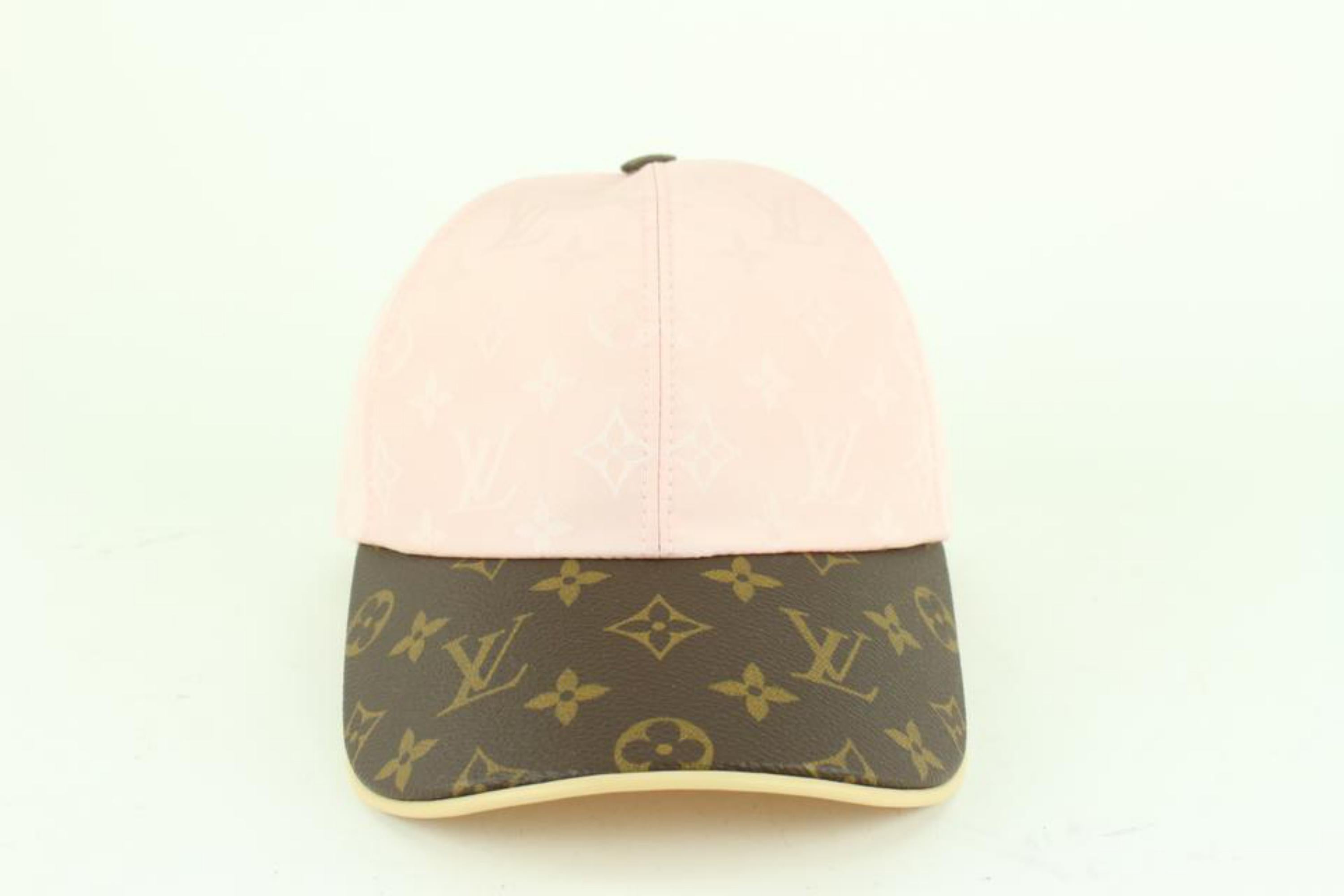 Louis Vuitton Large Pink Monogram Cap Ous Pas Wild at Heart Baseball Hat 111lv5 In New Condition For Sale In Dix hills, NY