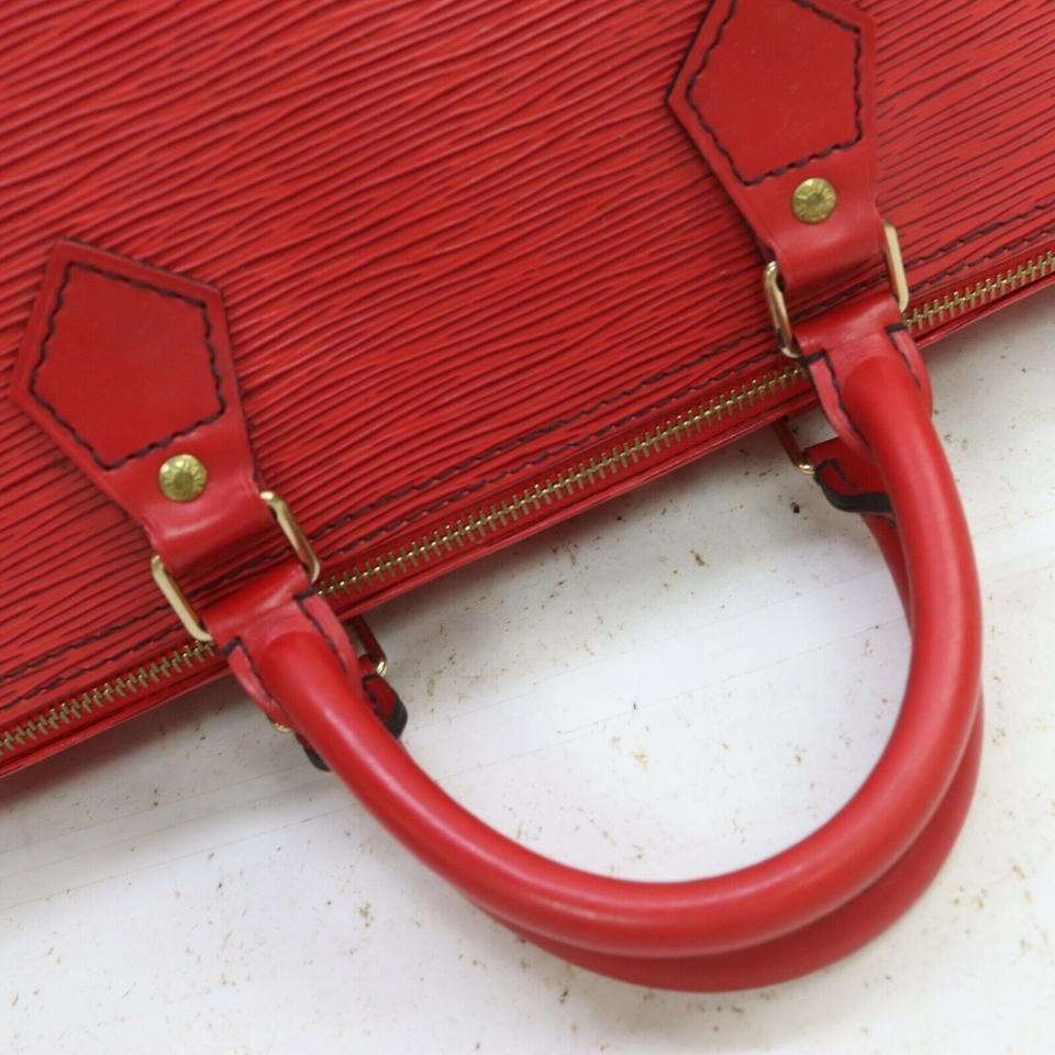 Louis Vuitton Large Red Epi Leather Speedy 40 Boston Bag 863154 7
