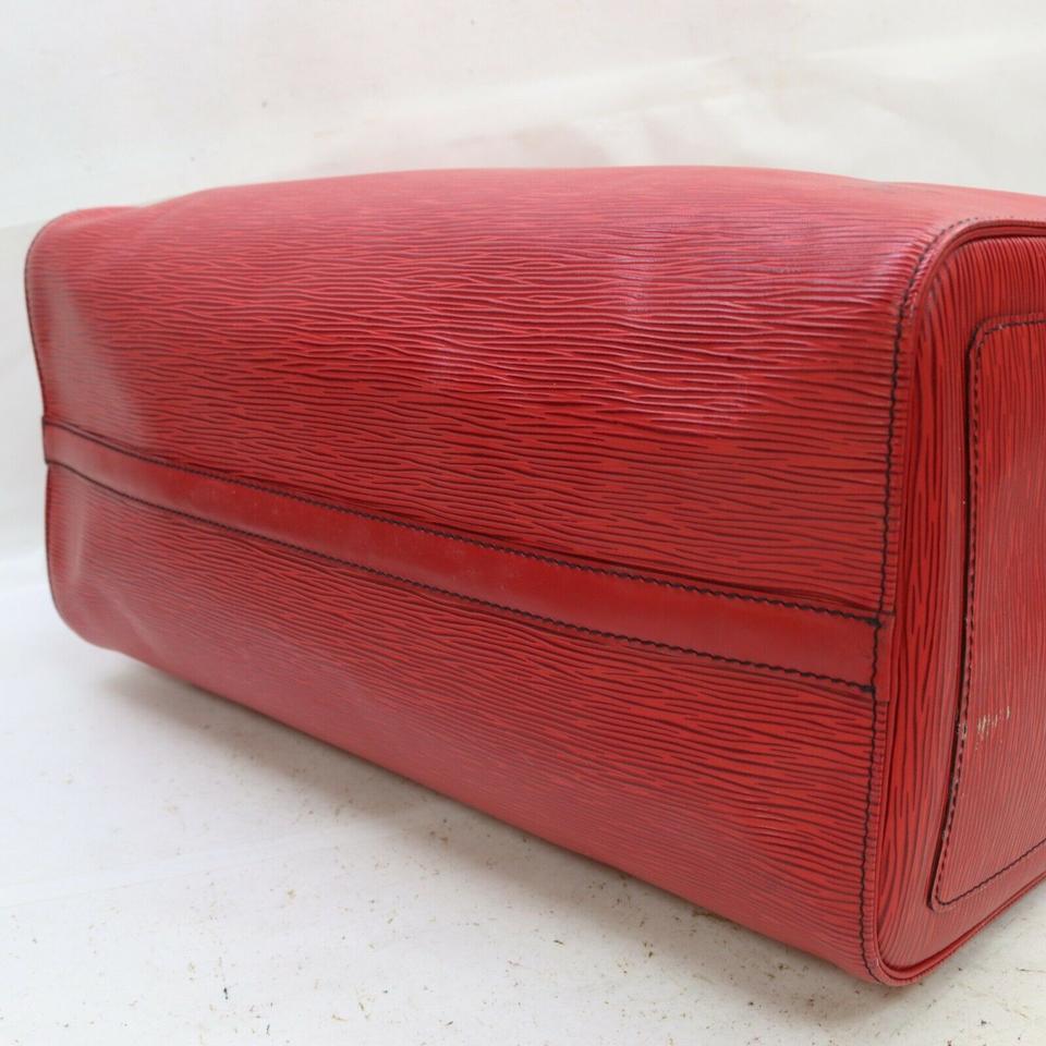 Louis Vuitton Large Red Epi Leather Speedy 40 Boston Bag 863154 8
