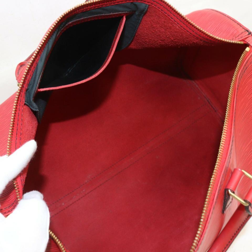 Women's Louis Vuitton Large Red Epi Leather Speedy 40 Boston Bag 863154