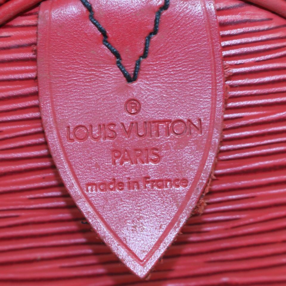 Louis Vuitton Large Red Epi Leather Speedy 40 Boston Bag 863154 1