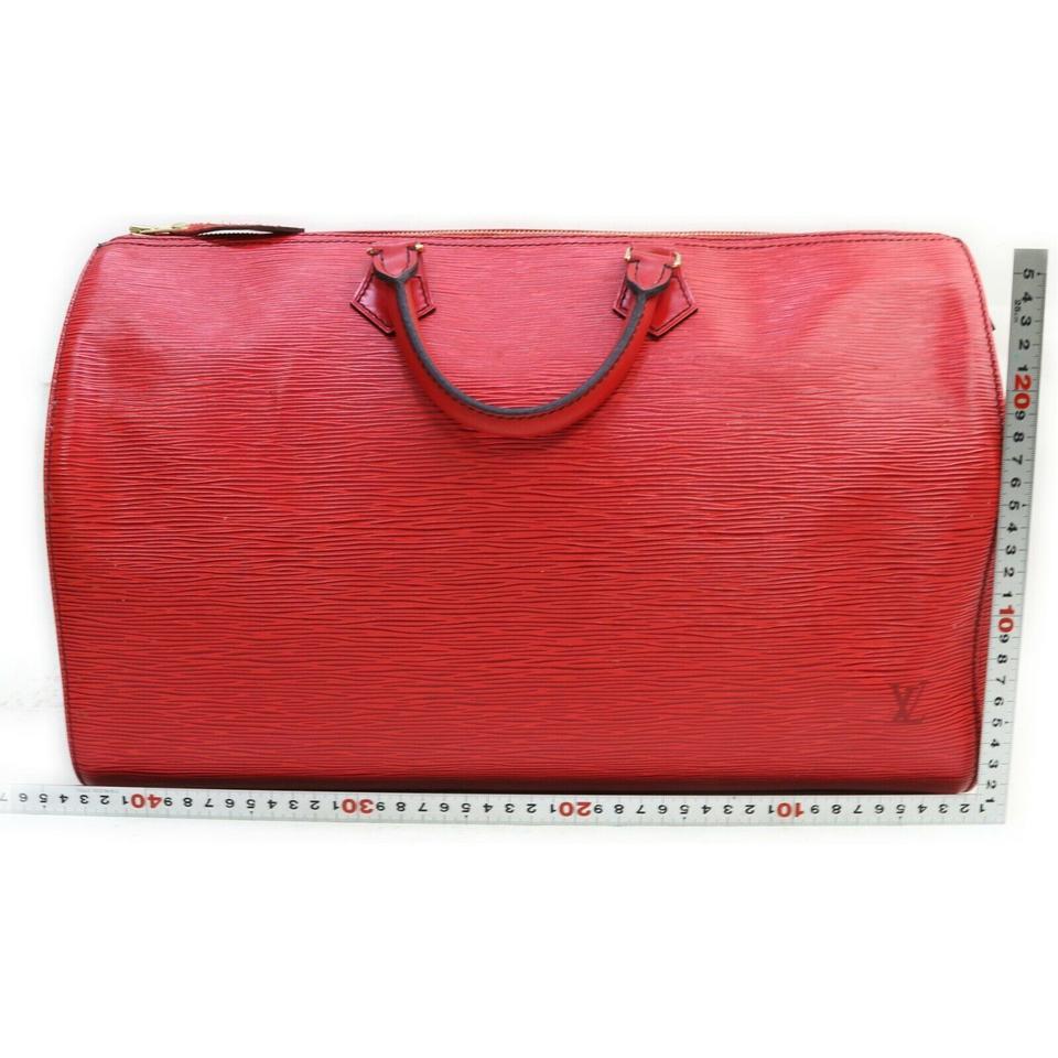 Louis Vuitton Large Red Epi Leather Speedy 40 Boston Bag 863154 5