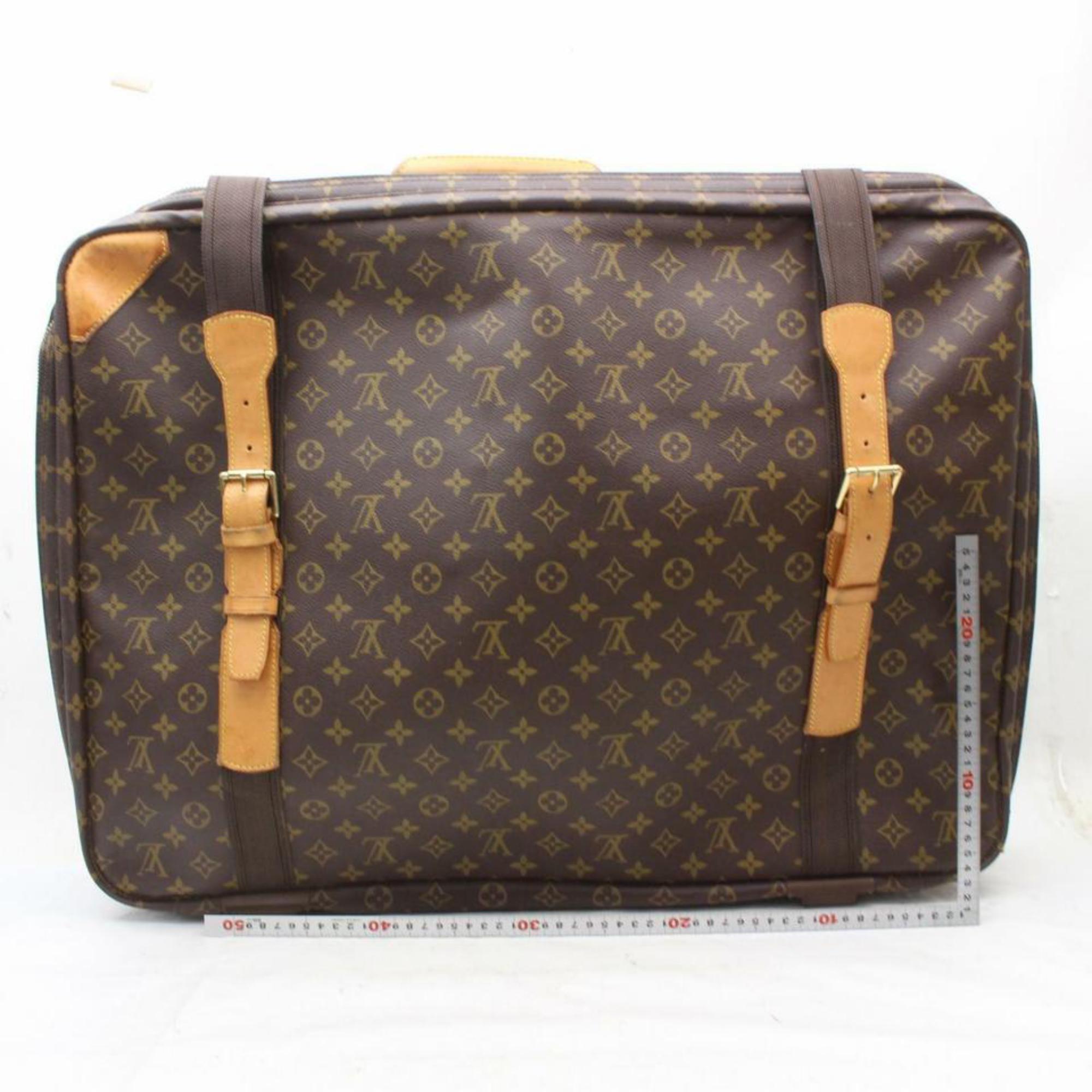 Women's Louis Vuitton Large Satellite 65 Suitcase Luggage 870108 Brown Canvas Travel Bag For Sale