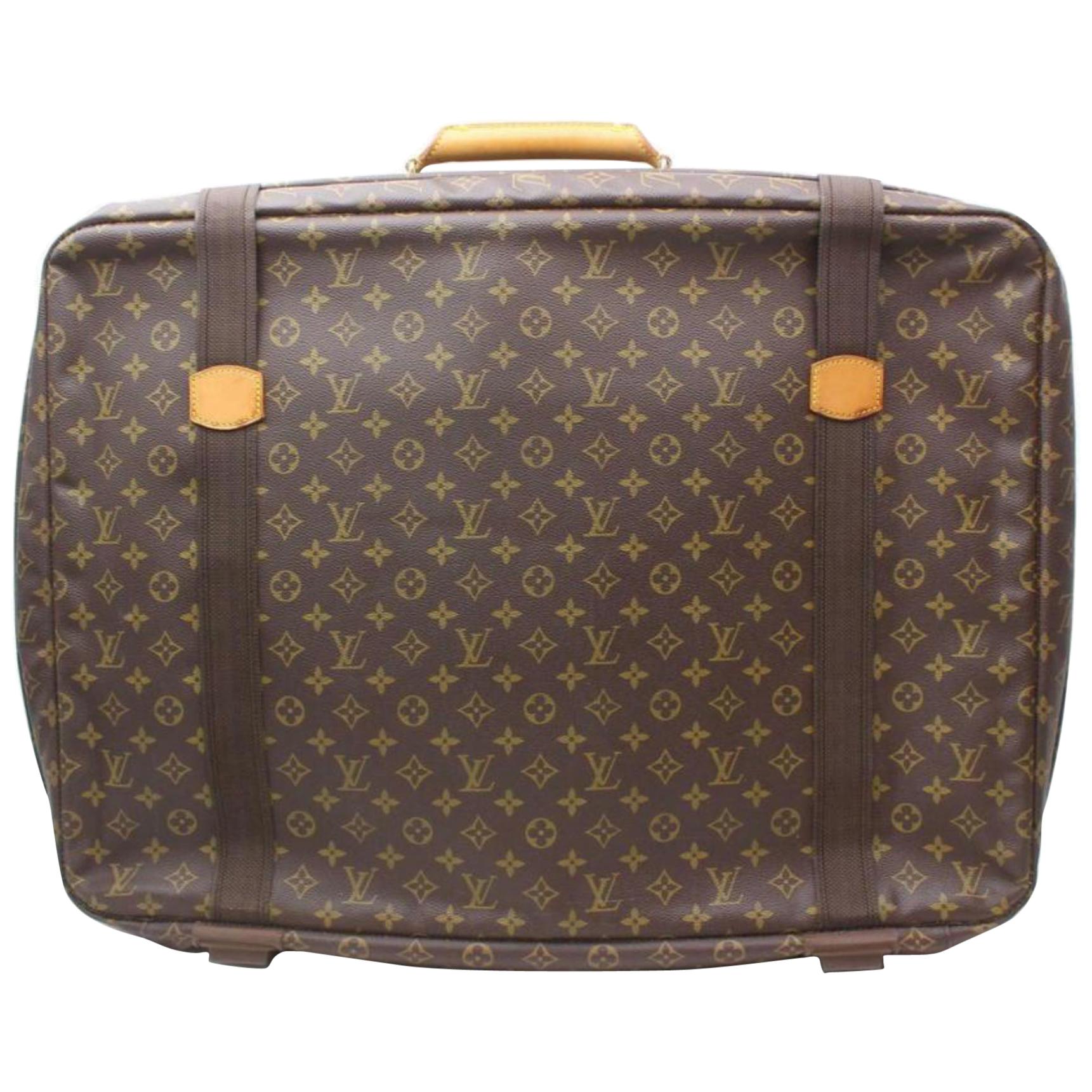 Louis Vuitton Large Satellite 65 Suitcase Luggage 870108 Brown Canvas Travel Bag For Sale