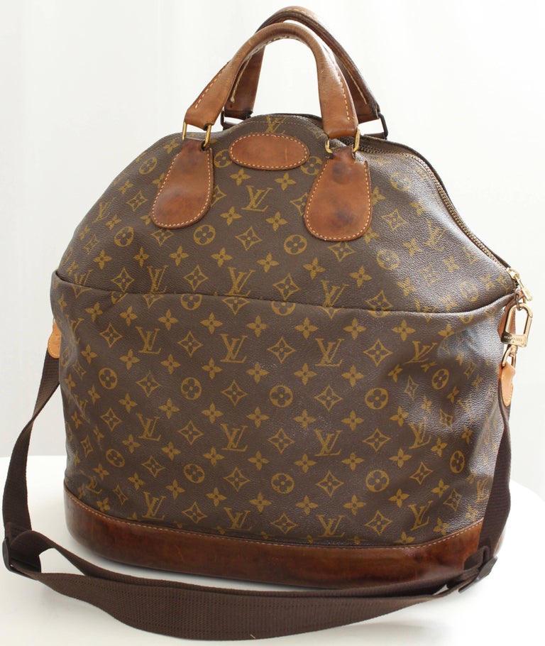 Louis Vuitton Large Steamer Bag Keepall Monogram Travel Tote French Company  70s at 1stDibs