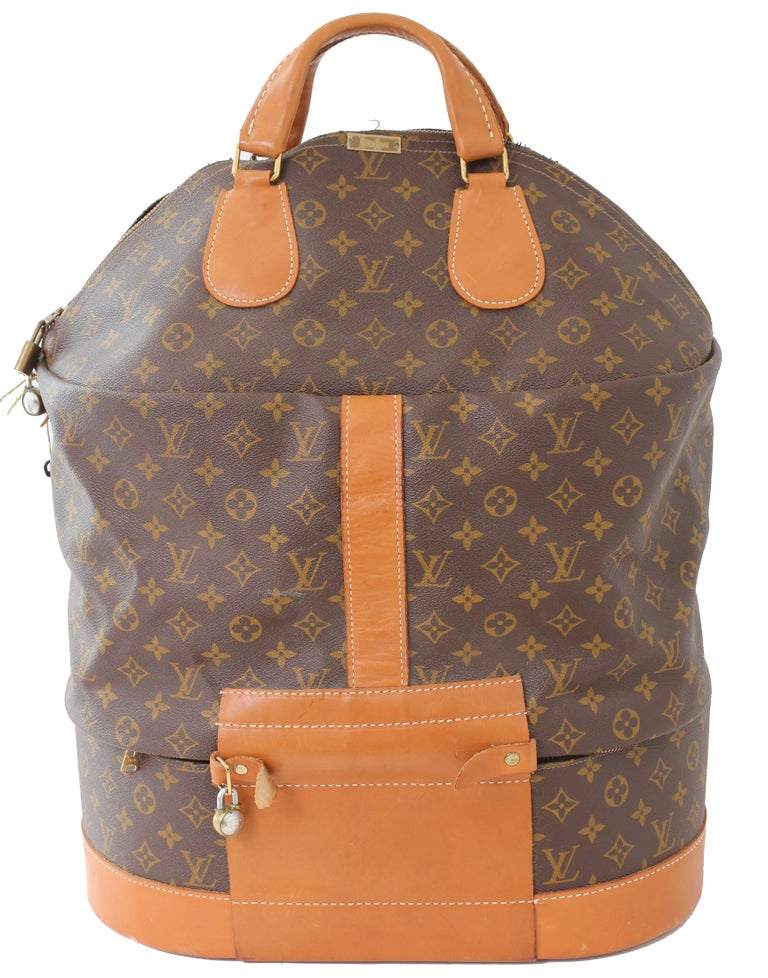 Louis Vuitton Large Steamer Bag Monogram Travel Tote Keepall Neiman Marcus 70s For Sale at 1stdibs
