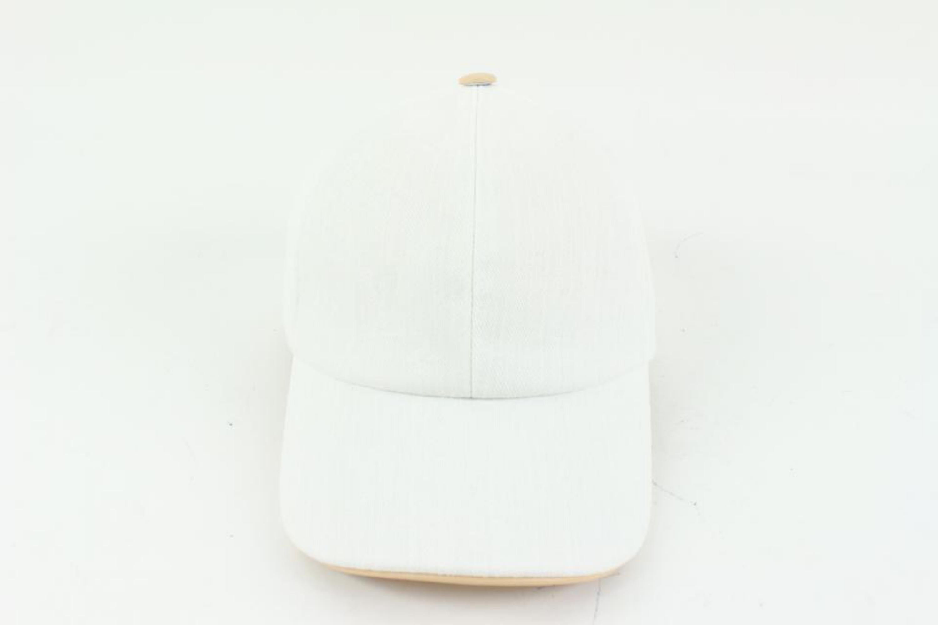 Louis Vuitton Large White Monogram Denim Be My Cap ou Pas Baseball Hat 69lz418s 1