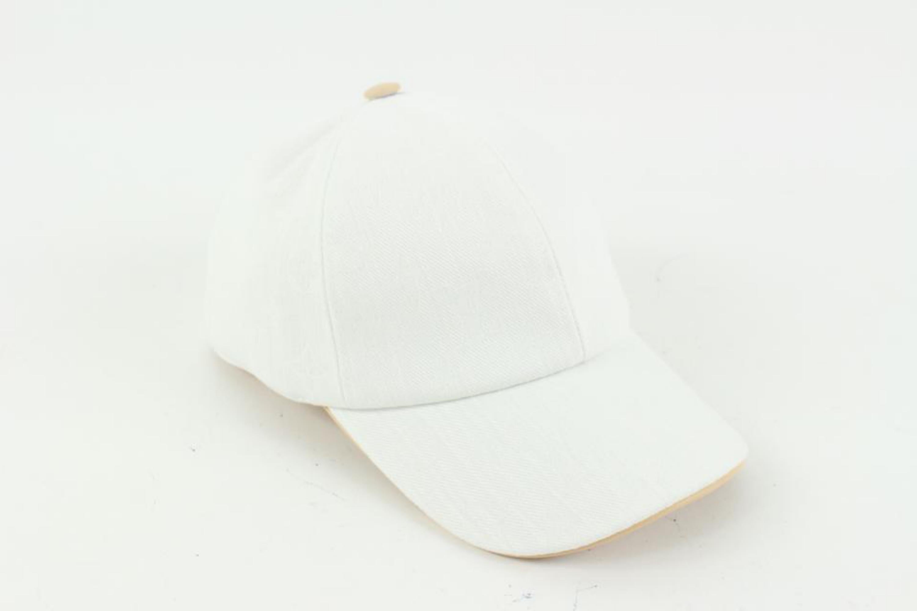 Louis Vuitton Large White Monogram Denim Be My Cap ou Pas Baseball Hat 69lz418s 2