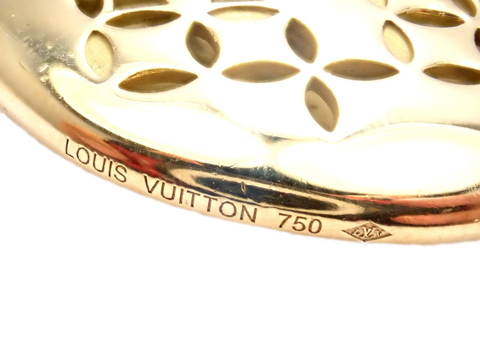 Louis Vuitton Large Yellow Gold Pendant Necklace For Sale 1