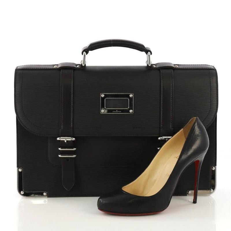 Black Louis Vuitton Larry Briefcase Epi Leather