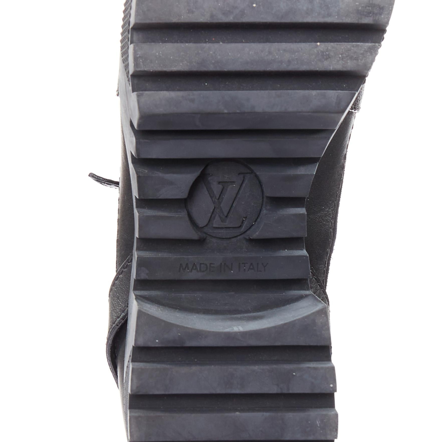 LOUIS VUITTON Laureate black suede harness combat desert boots EU36.5 5