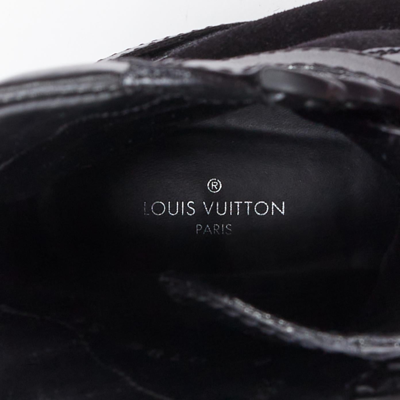 LOUIS VUITTON Laureate black suede harness combat desert boots EU36.5 4