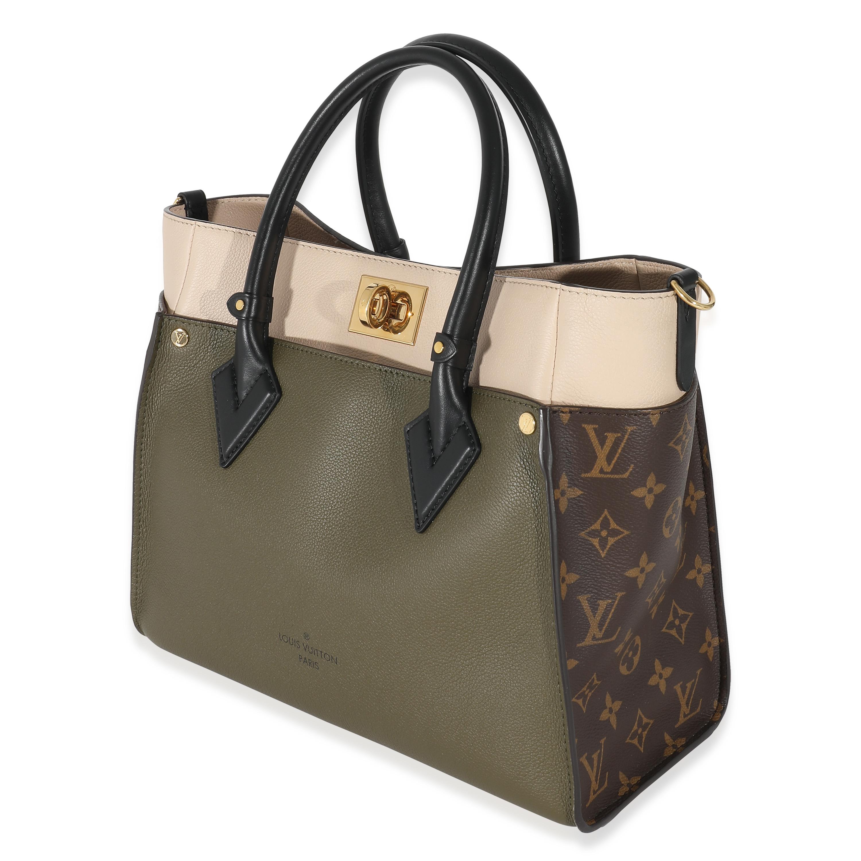 Louis Vuitton Laurier Calfskin Monogram Canvas On My Side MM In Excellent Condition For Sale In New York, NY