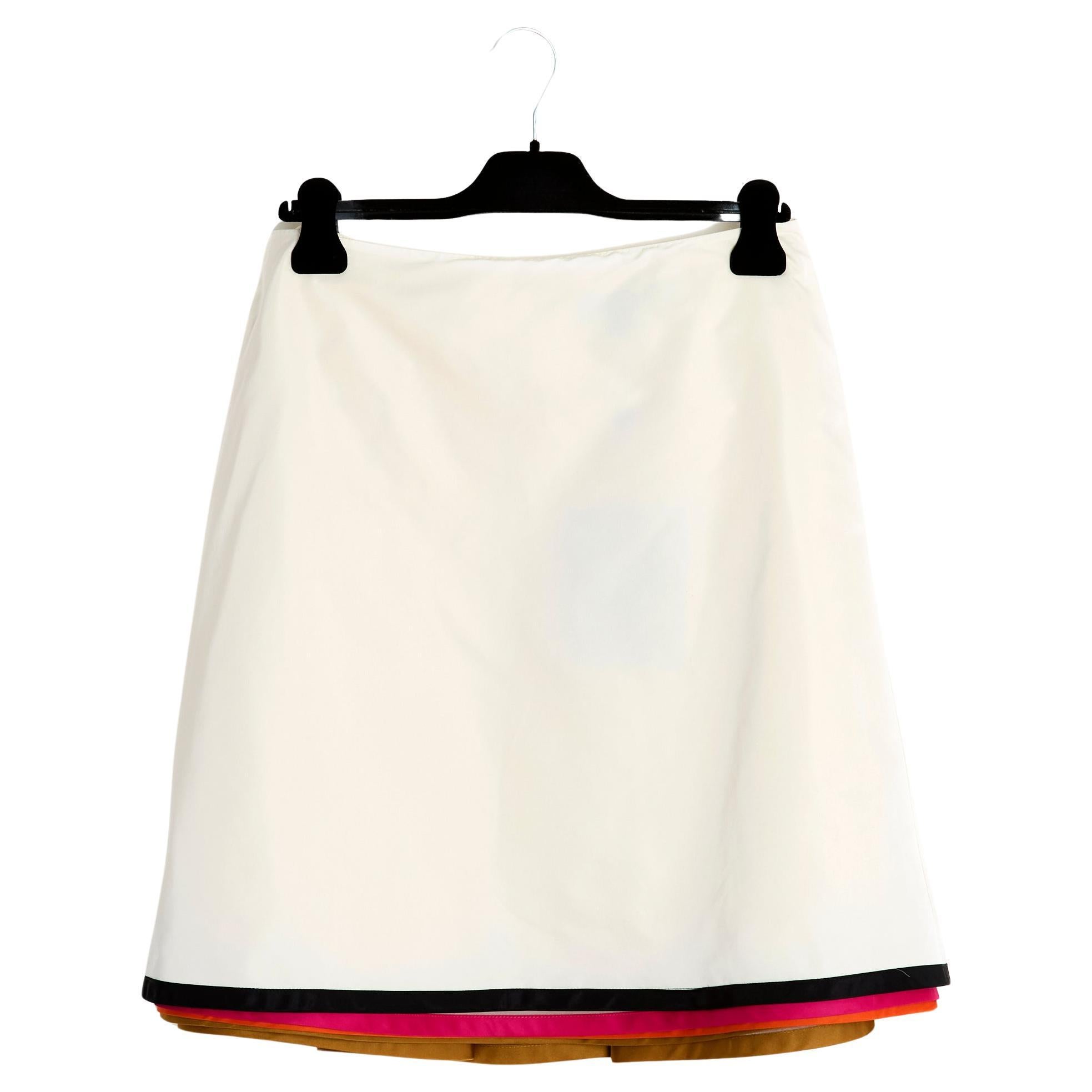 Louis Vuitton Layered ecru skirt FR42 US12 For Sale
