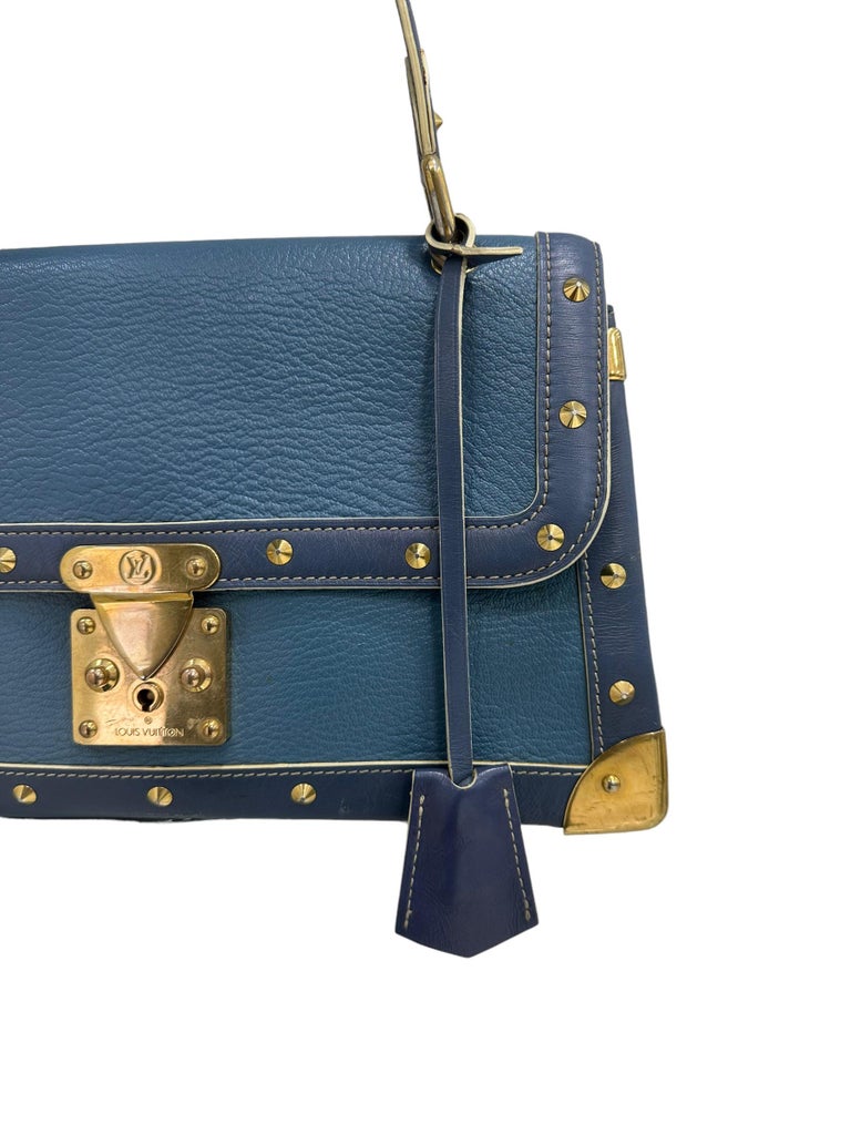 Authentic Louis Vuitton Suhali Le Talentueux Blue Leather Shoulder Bag