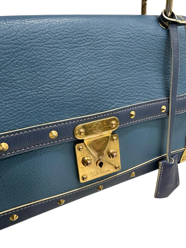 Authentic Louis Vuitton Suhali Le Talentueux Blue Leather Shoulder
