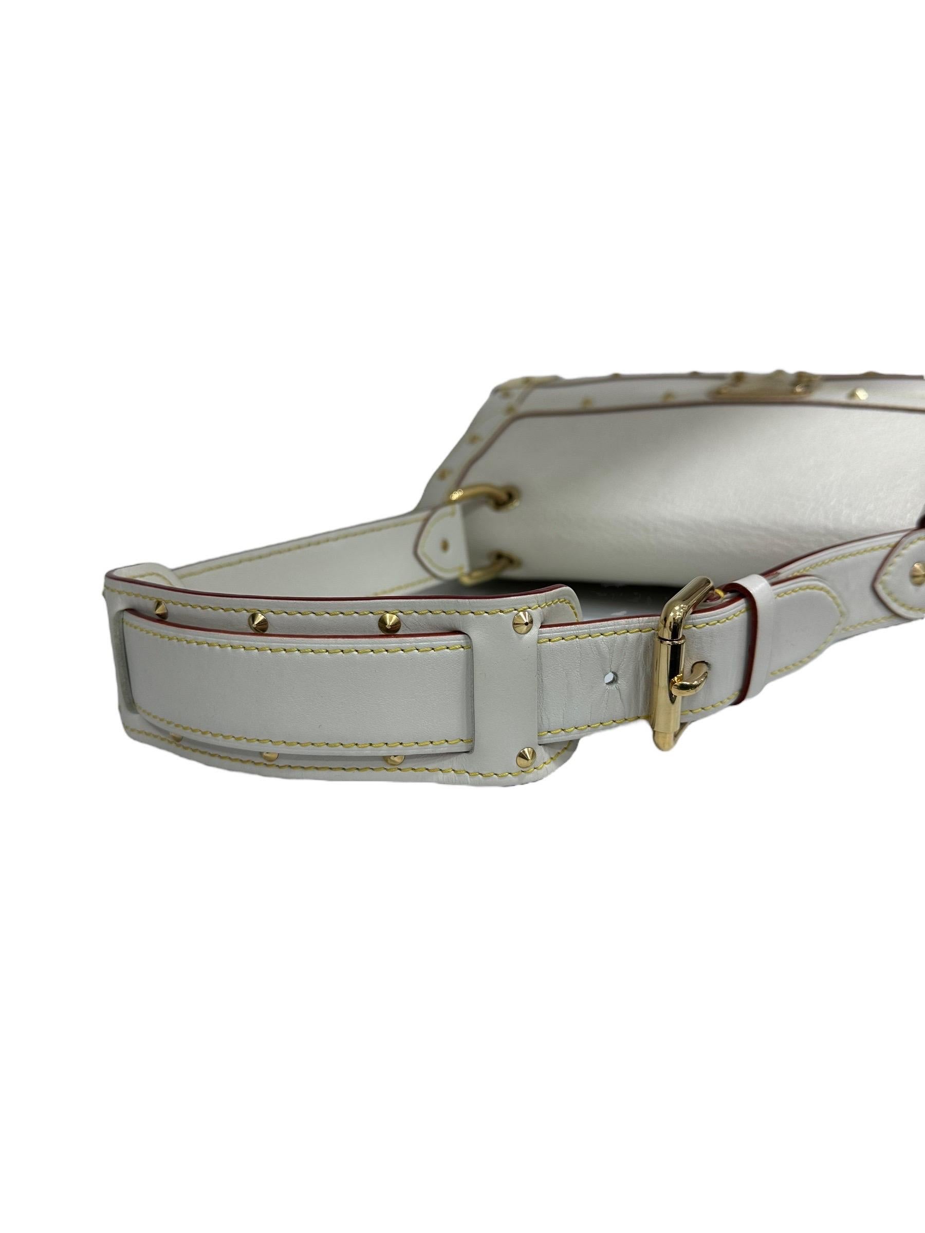 Louis Vuitton Le Talentueux Top Handle Tasche aus weißem Leder mit goldenen Beschlägen im Angebot 2