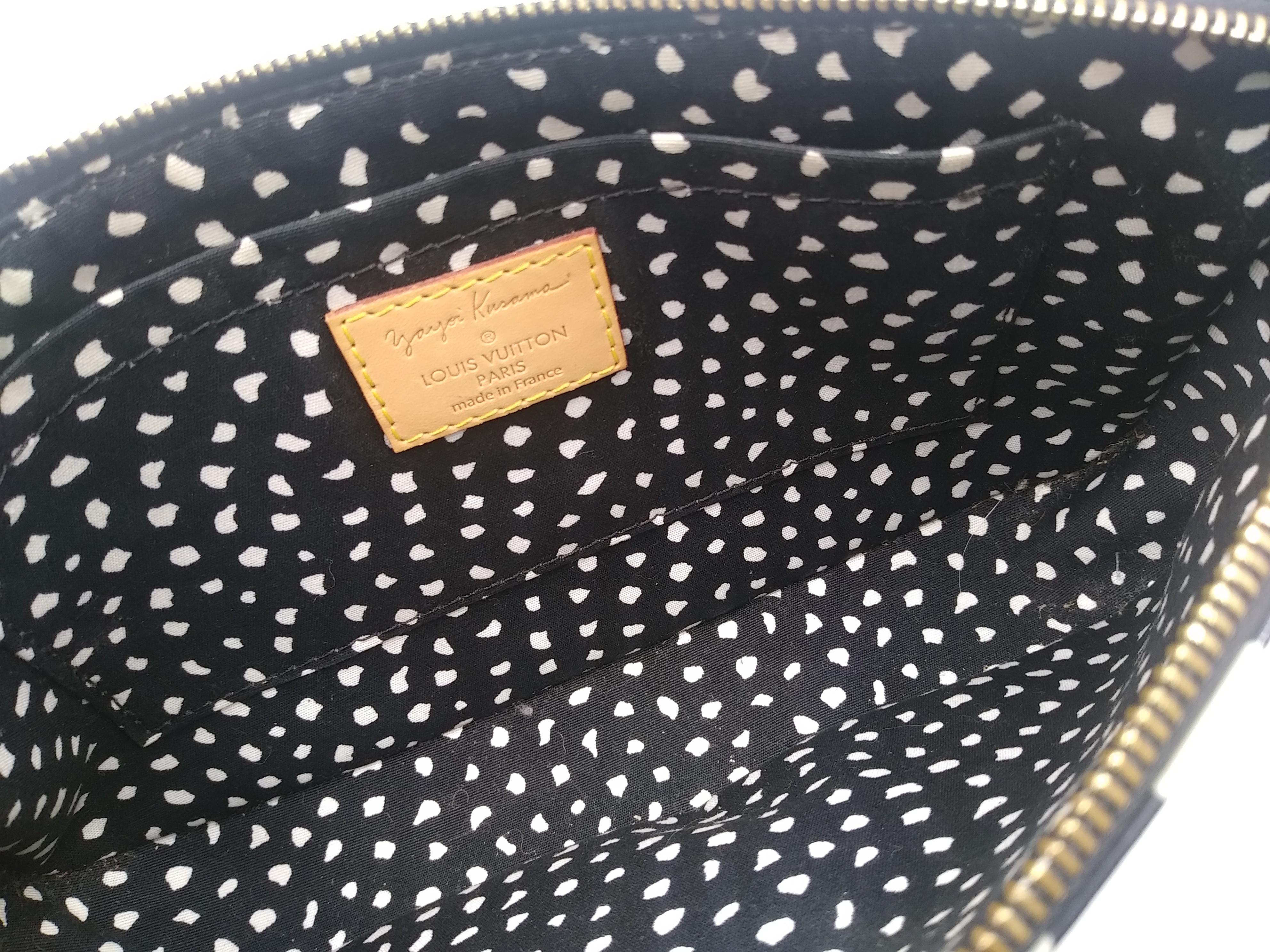 Louis Vuitton L.E. Yayoi Kusama Black Monogram Vernis Dots Infinity Pochette Bag 4