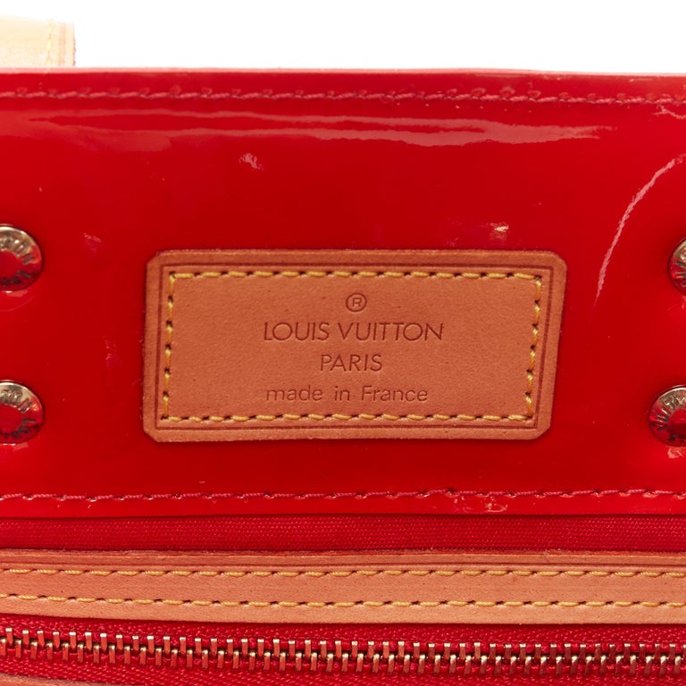 Used in Japan Bag] Louis Vuitton Lead Mm Vernis Monogram Red Tote