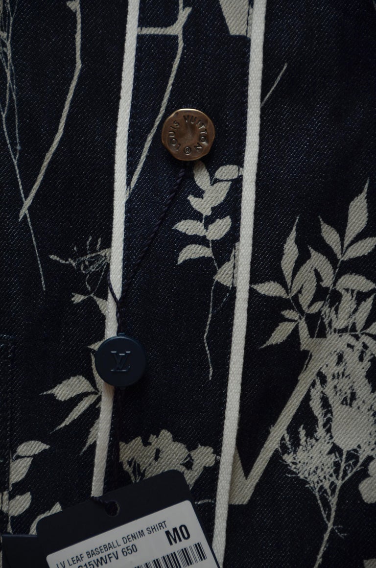 Louis Vuitton Denim Baseball Jersey Leaf Print in Berlin