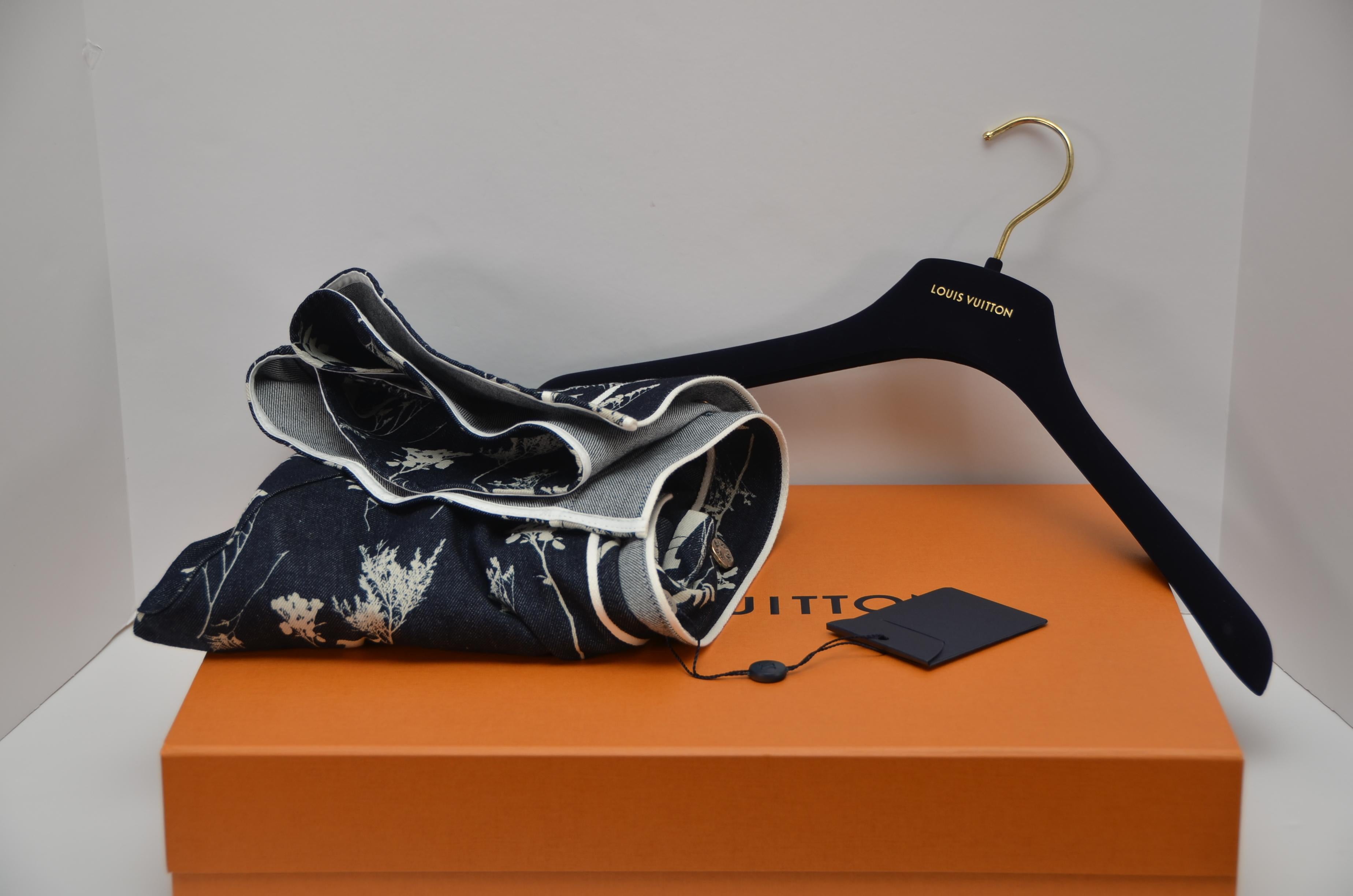 louis vuitton denim baseball shirt