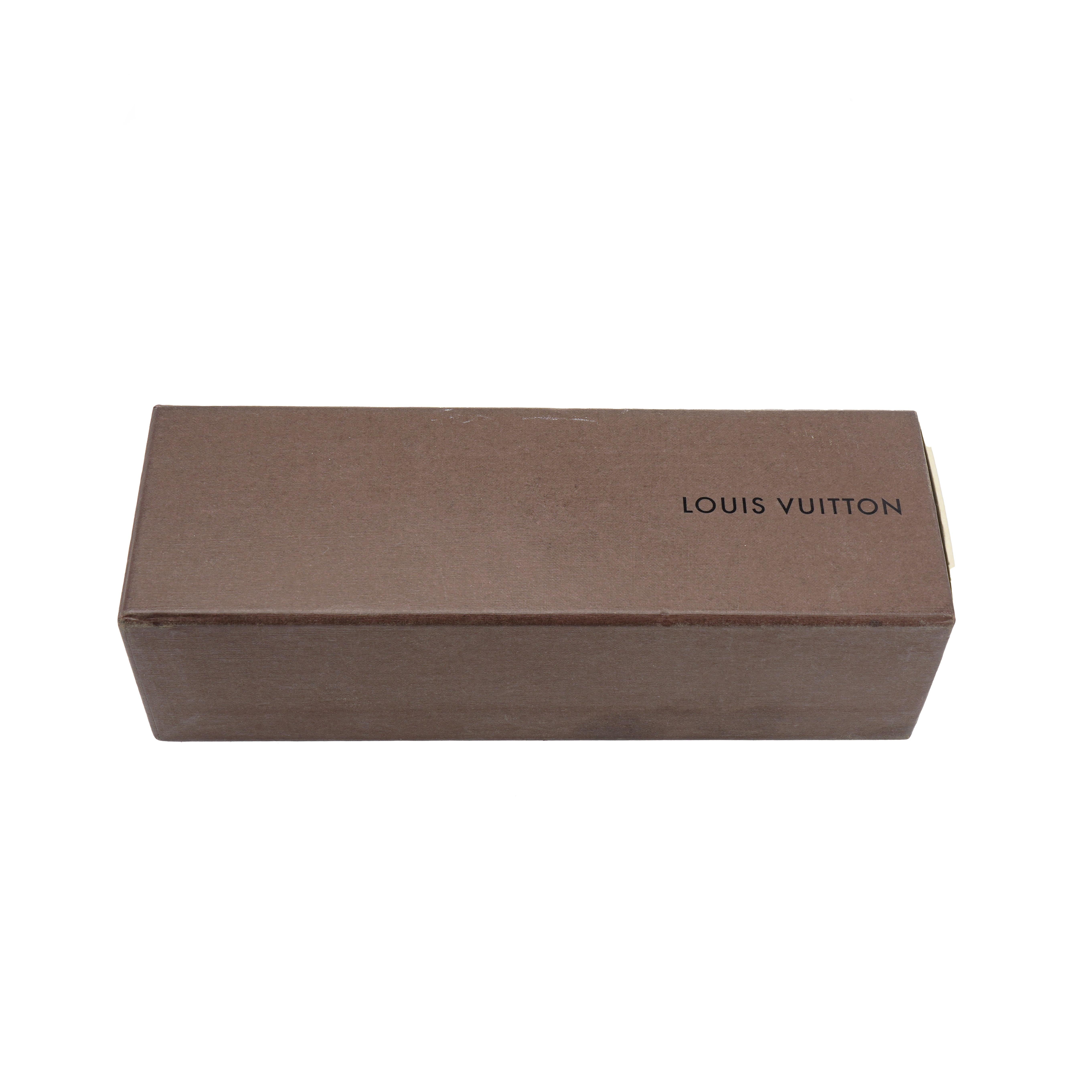 Louis Vuitton leather and 18K Gold Fountain Pen For Sale 3