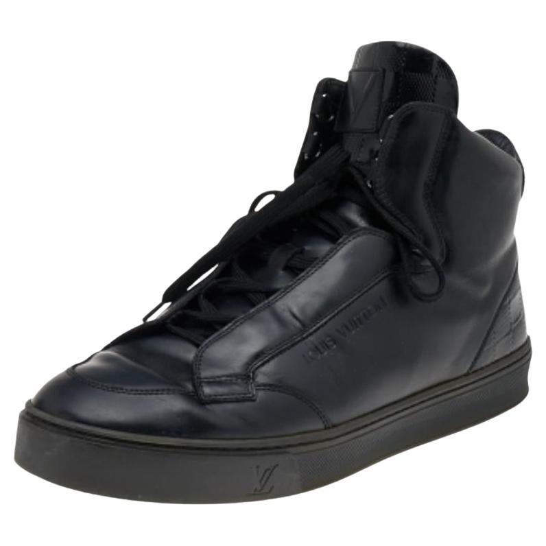 Louis Vuitton Leder And Damier Lackleder High Top Turnschuhe Größe 40,5