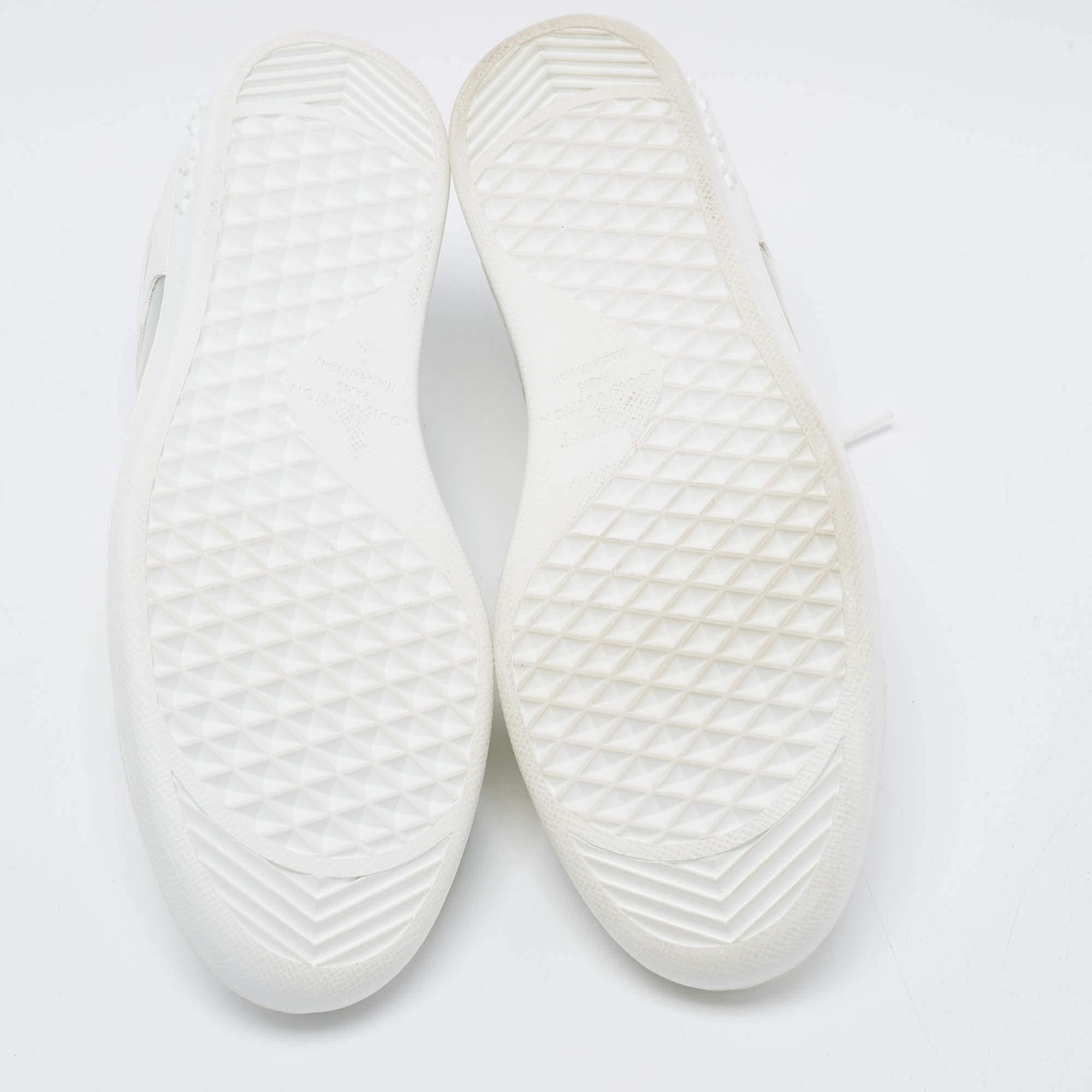 Louis Vuitton Leather and Iridescent Monogram PVC Luxembourg Sneakers Size 41.5 1