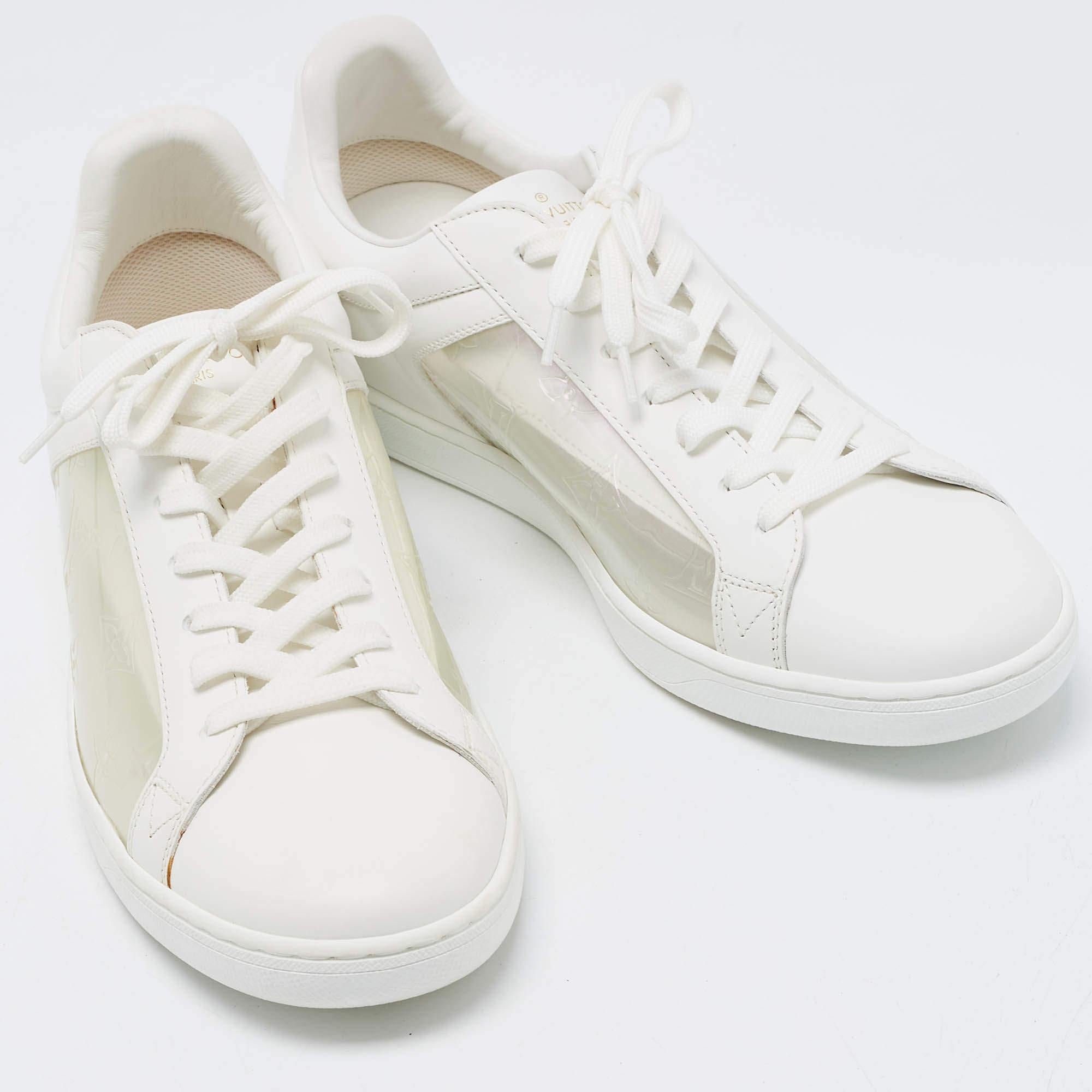 Louis Vuitton Leather and Iridescent Monogram PVC Luxembourg Sneakers Size 41.5 2