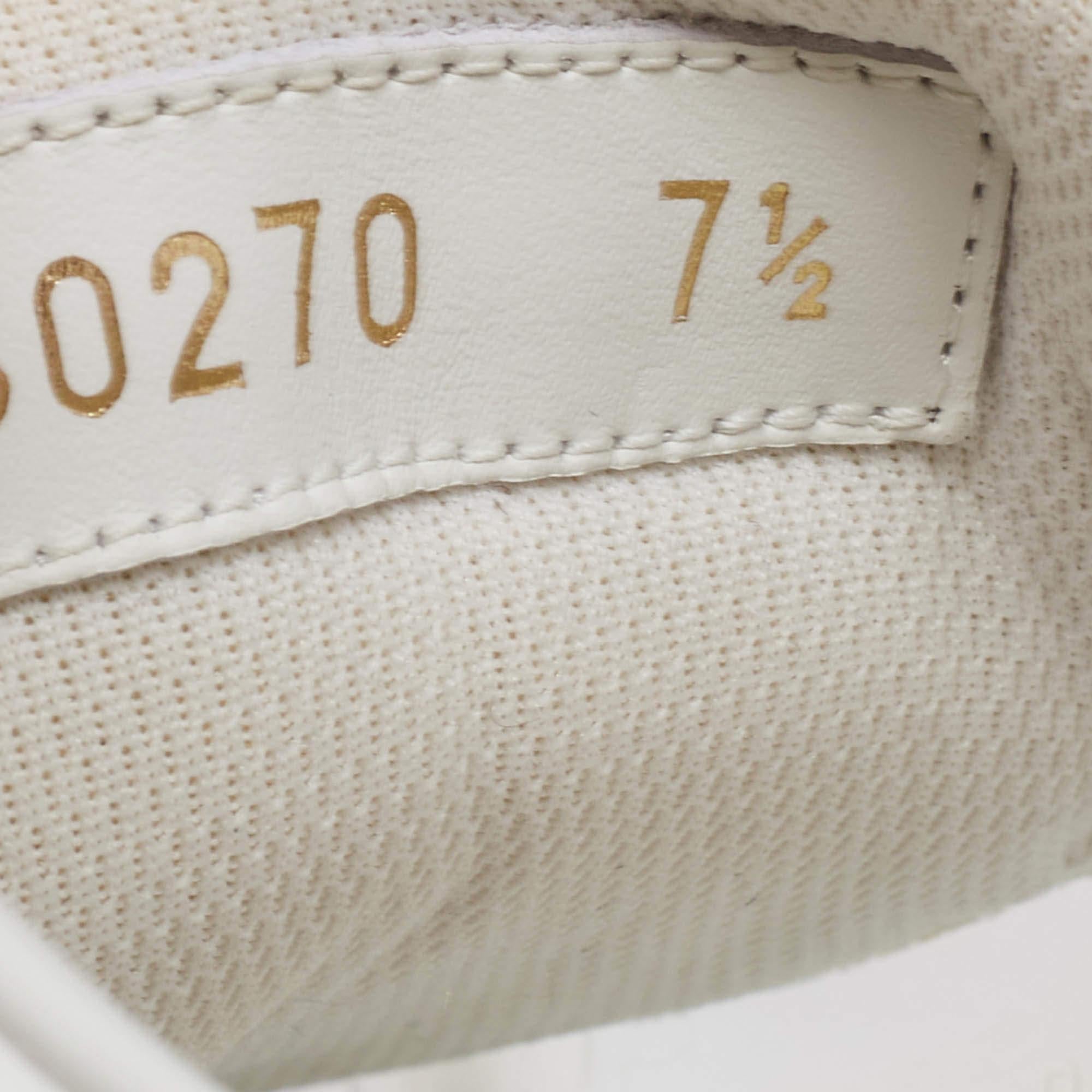 Louis Vuitton Leather and Iridescent Monogram PVC Luxembourg Sneakers Size 41.5 3